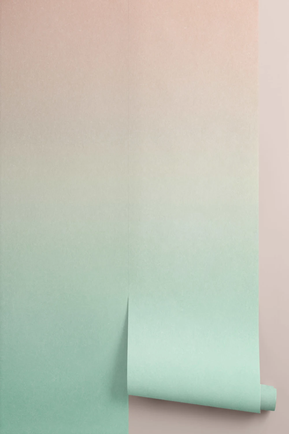 Papier Peint Panoramique Dégradé de Pêche et de Turquoise