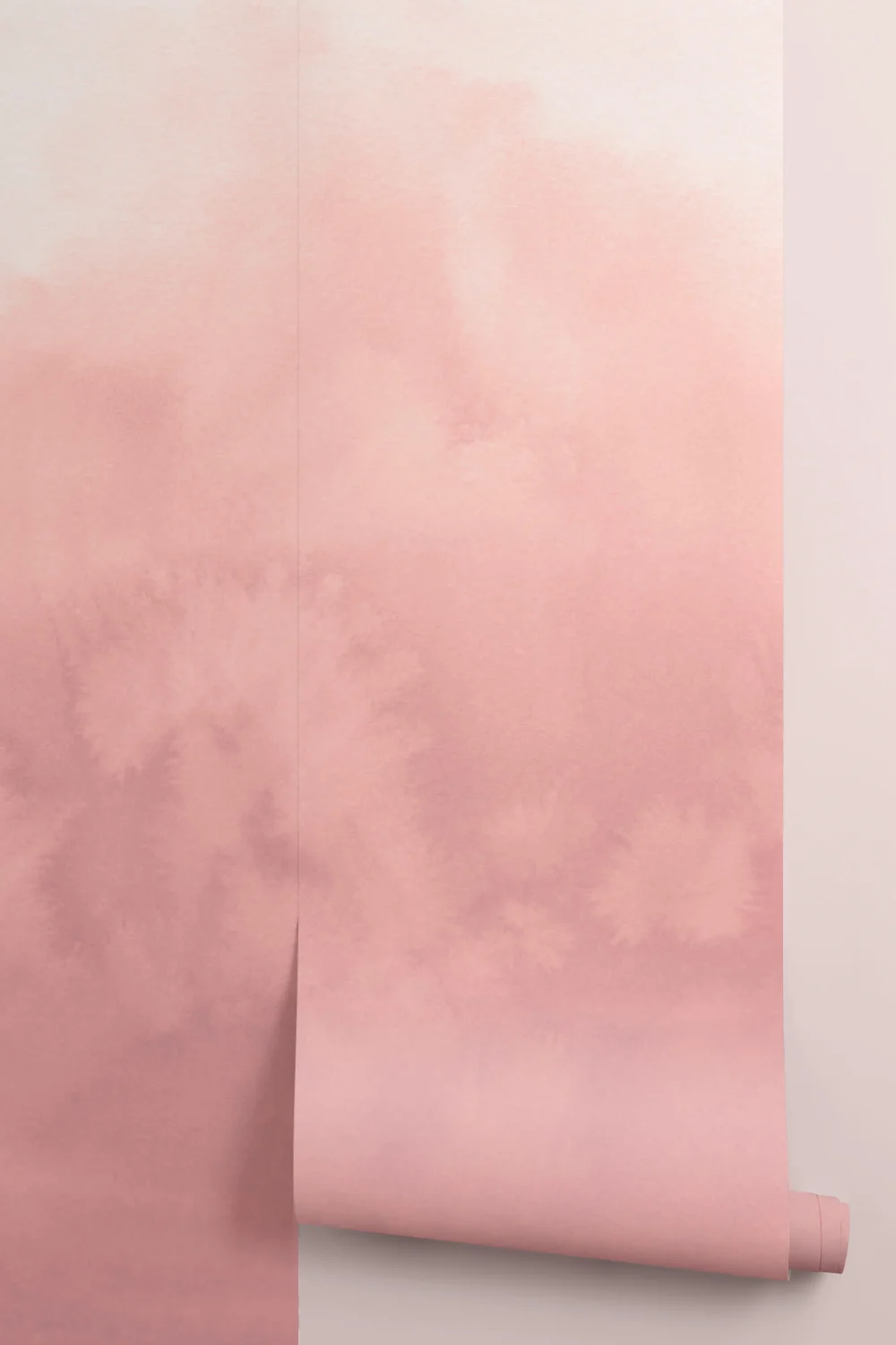 Carta da Parati Rosa Effetto Sfumato all’Acquerello