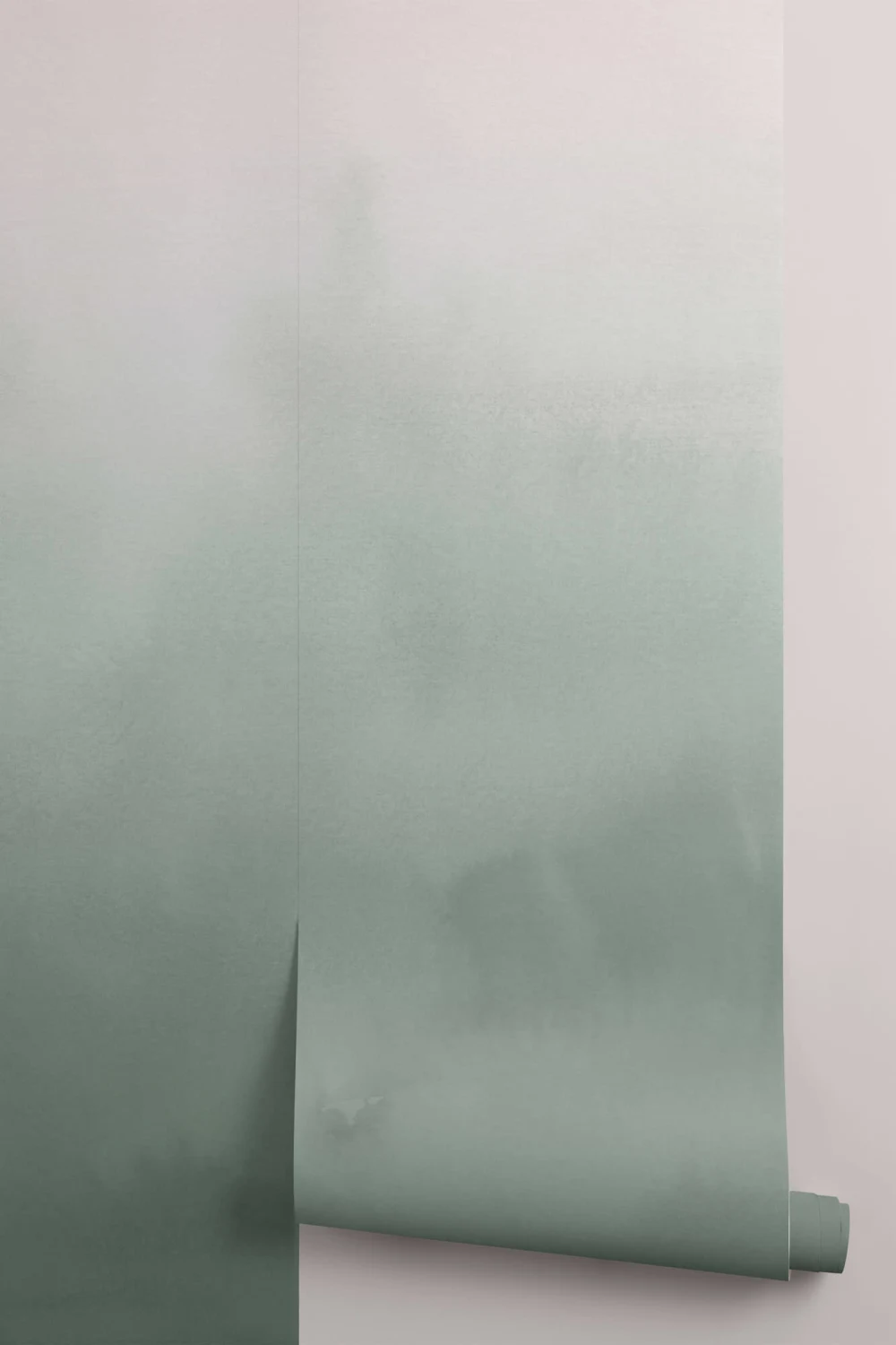 Green and Pink Watercolour Ombre Wallpaper Mural
