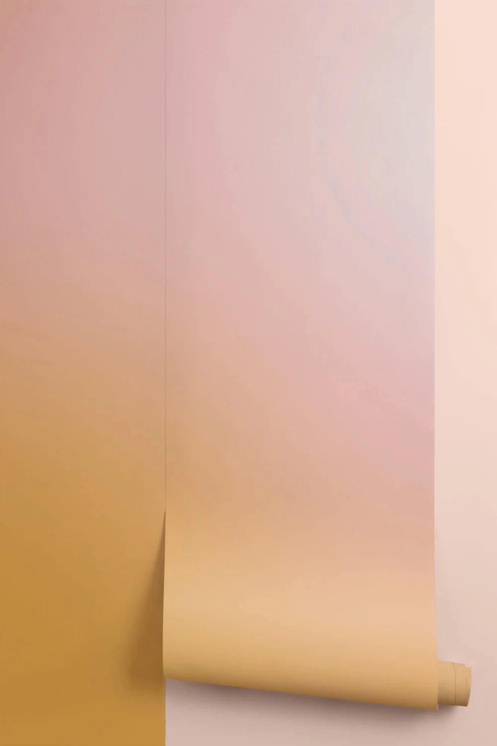 Oranje en Roze Ombre Behang Muurschildering