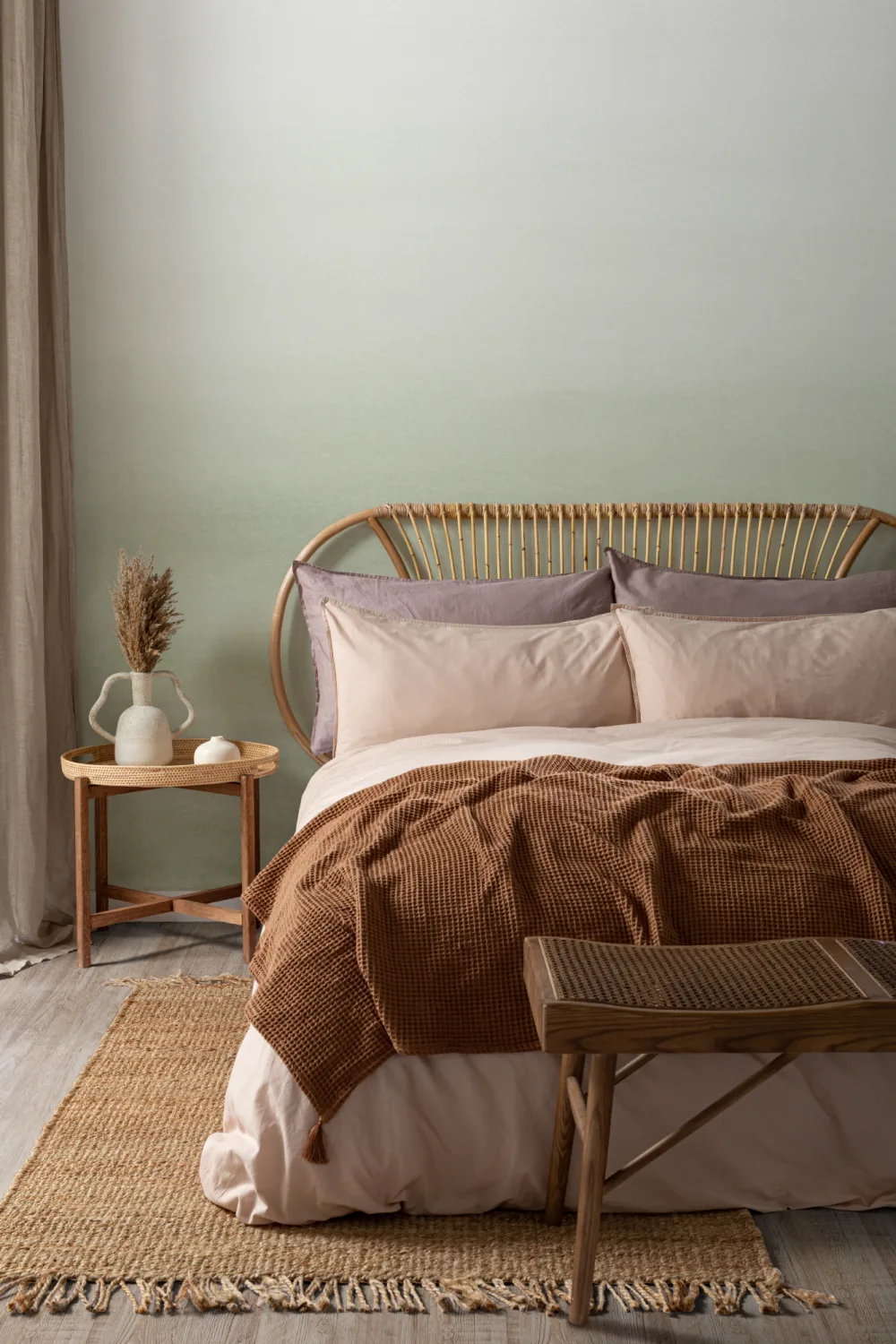 Green Watercolor Ombre Wall Mural