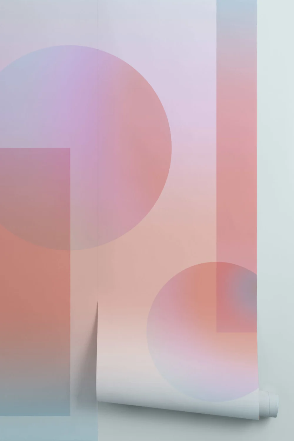 Multicolor Futuristic Geo Ombre Shapes Wall Mural