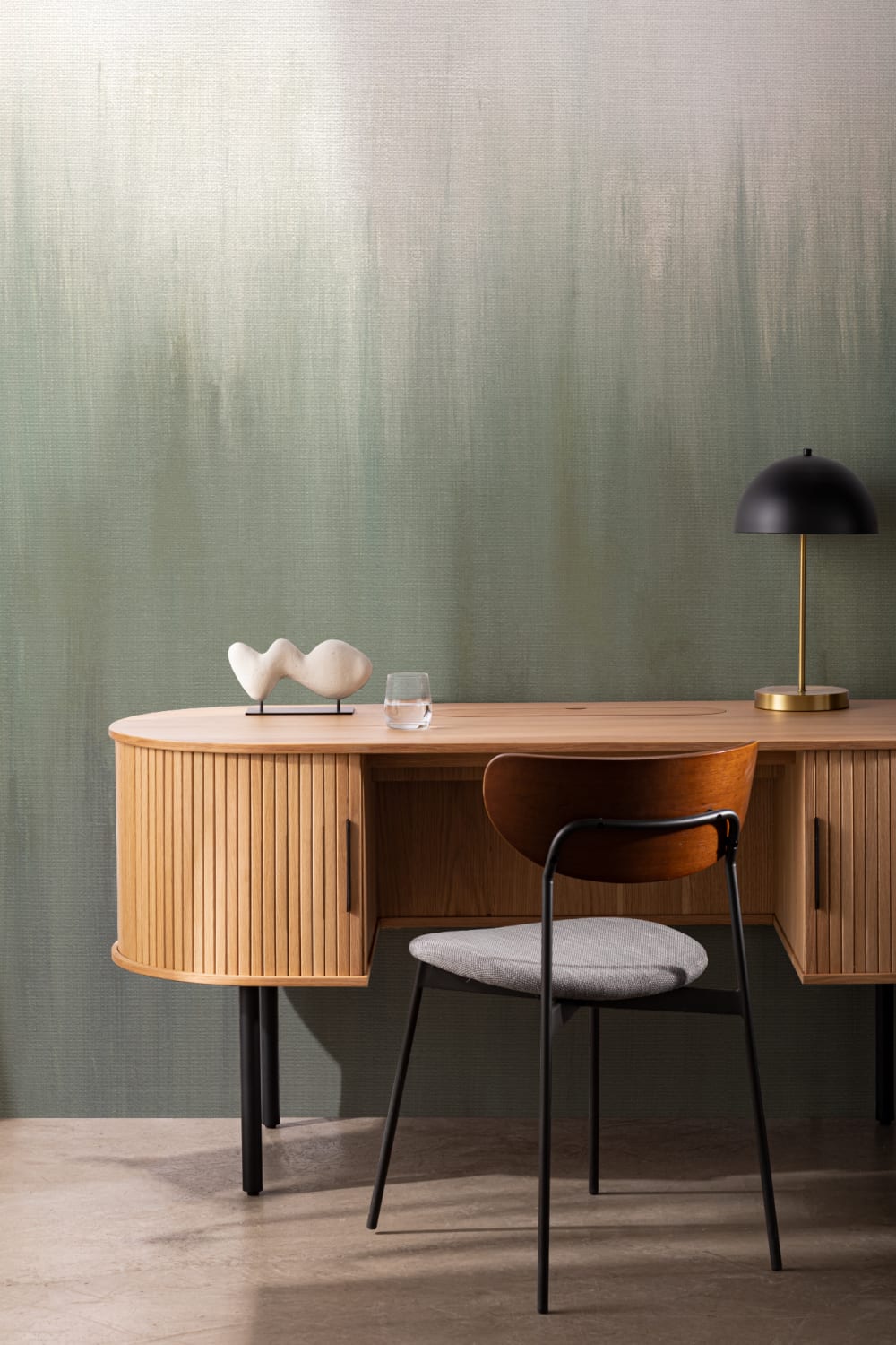 Grön abstrakt klassisk elegans Konst Mural-tapeter
