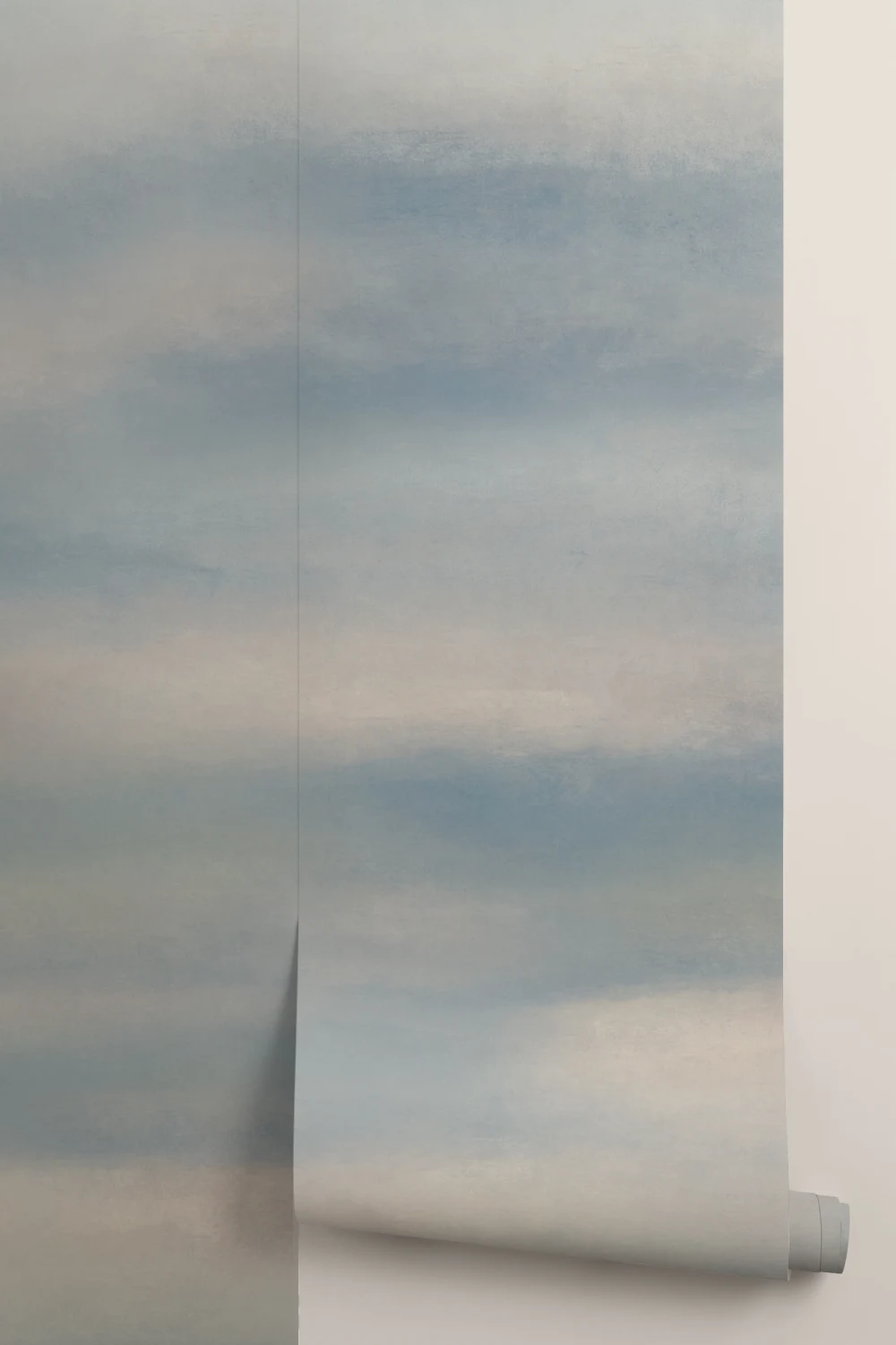 Blue Serene Abstract Art Landscape Mural