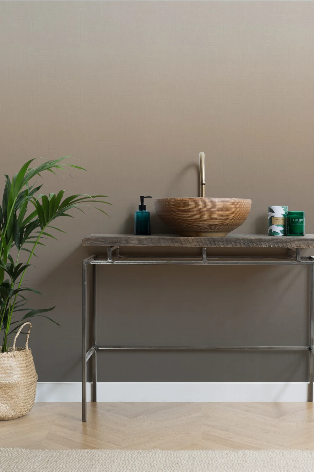 Mural de parede ombré minimalista bege para espaços serenos