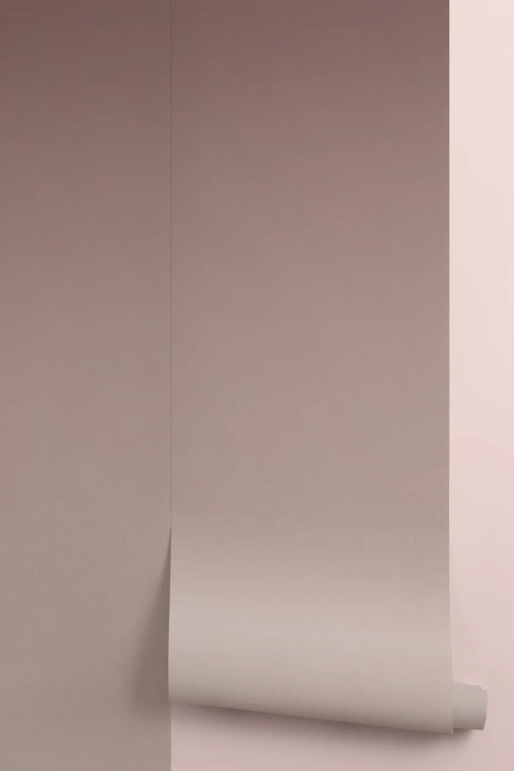 Mural de parede com gradiente ombré em bege suave e ambiente acolhedor