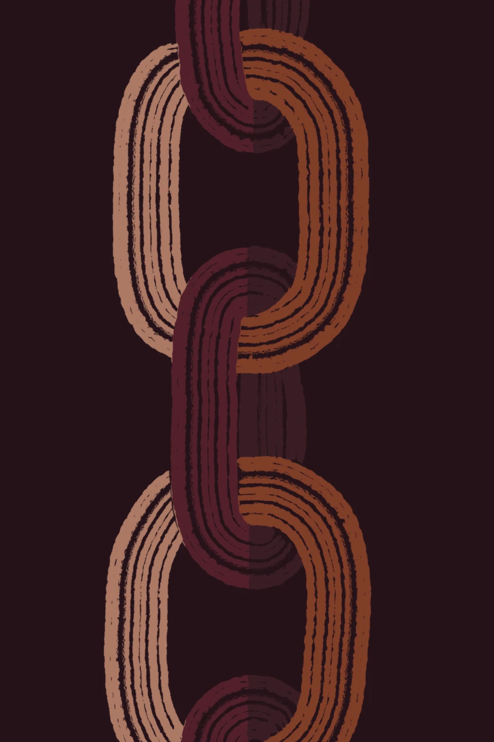 Papel pintado Oscuro Ilustrado con Cadenas