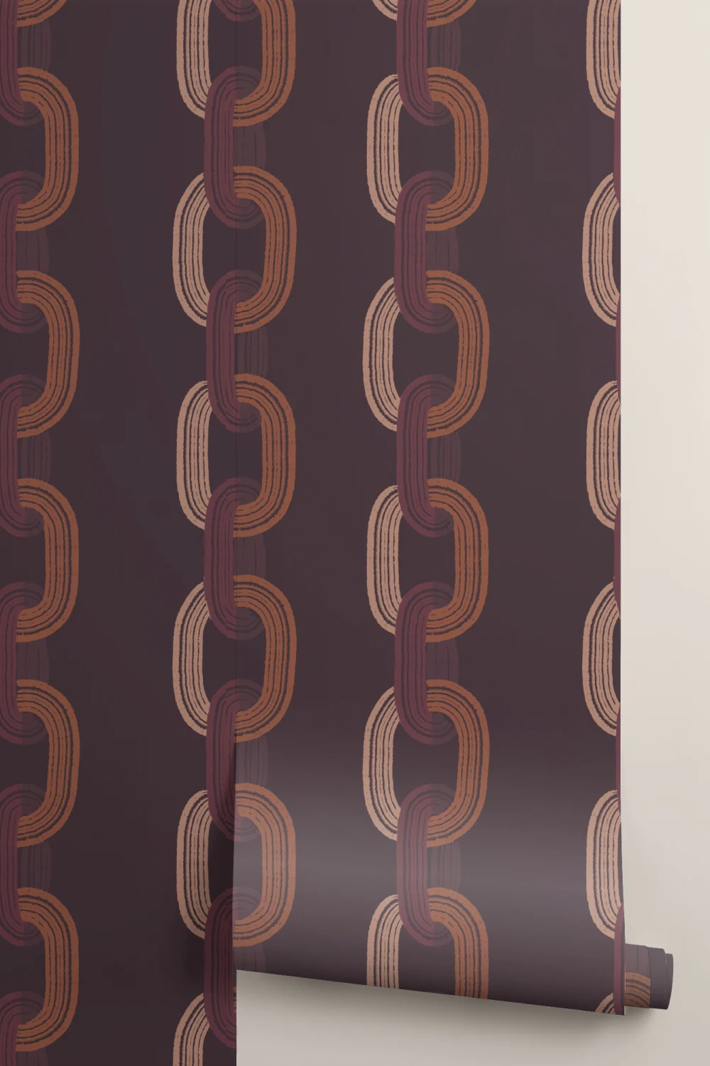 Papel pintado Oscuro Ilustrado con Cadenas