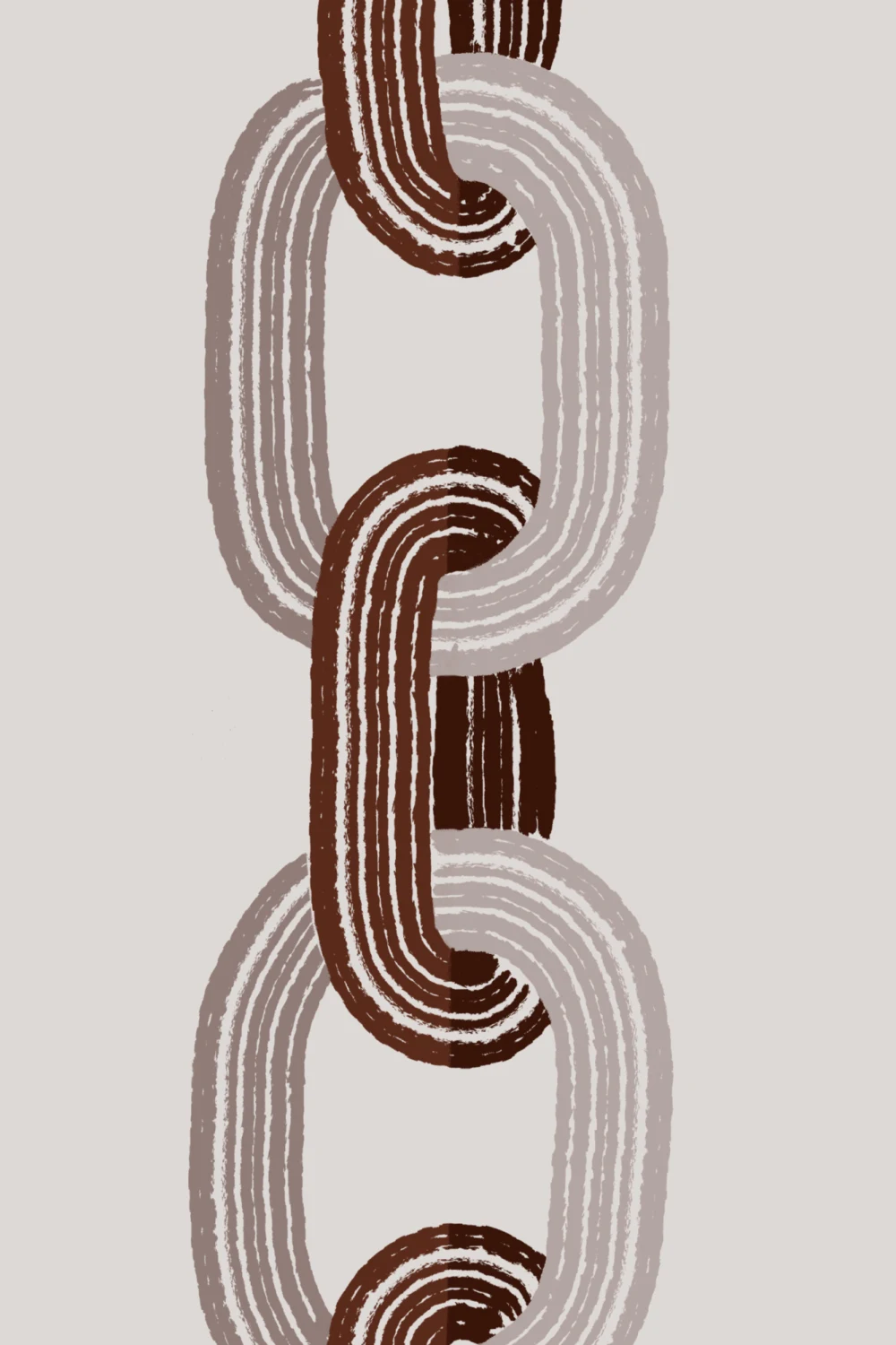 Graue illustrierte Kettenglied-Tapete