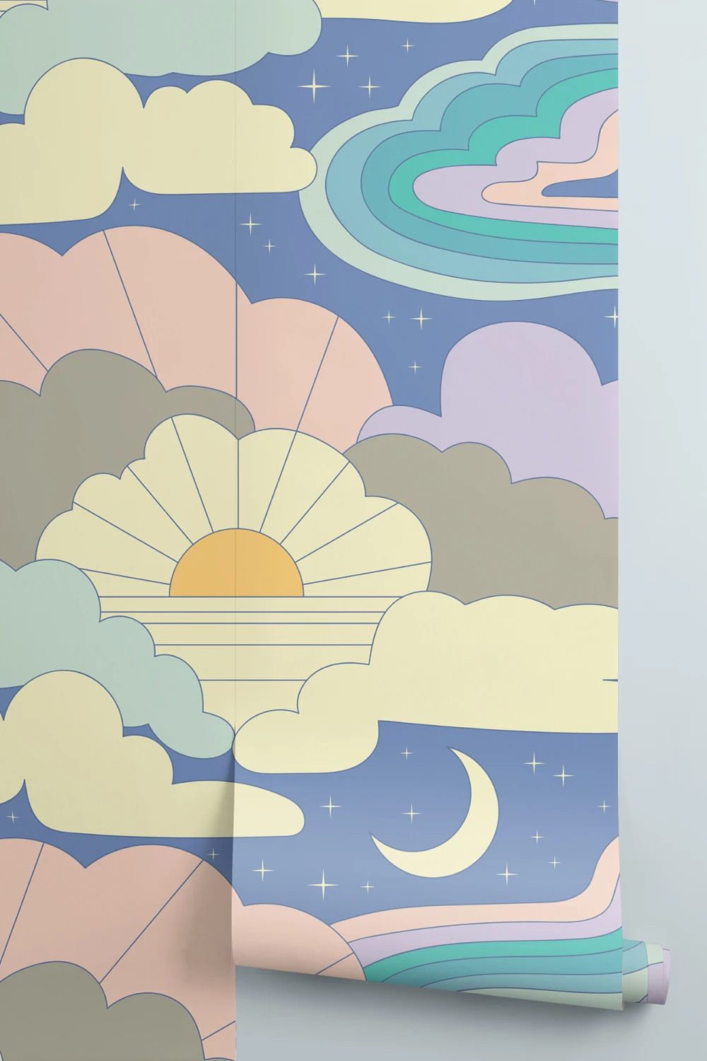 Elizabeth Olwen Cosmic Skyway Lilla fototapet