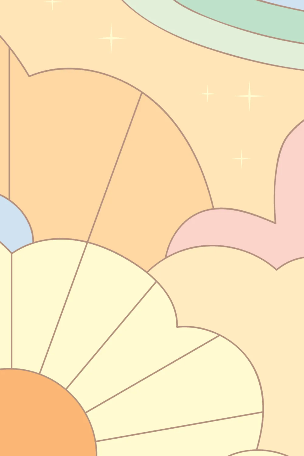 Elizabeth Olwen Cosmic Skyway Peach Mural