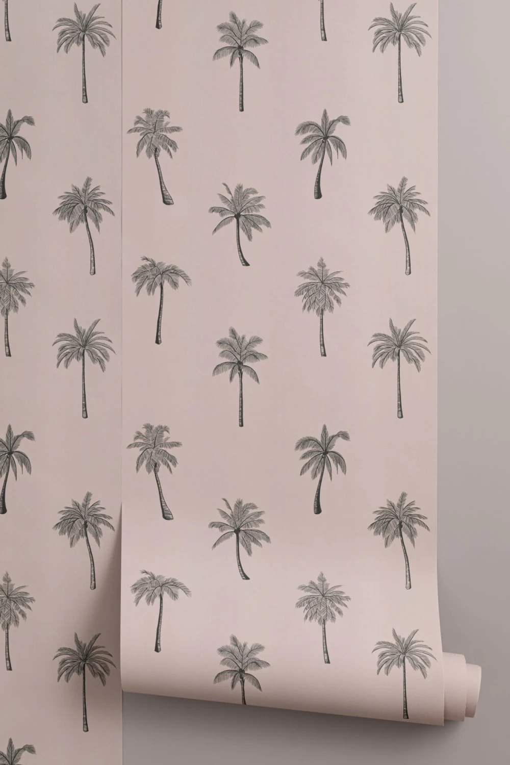 Minimalistisk rosa palmträd upprepa mönster tapet