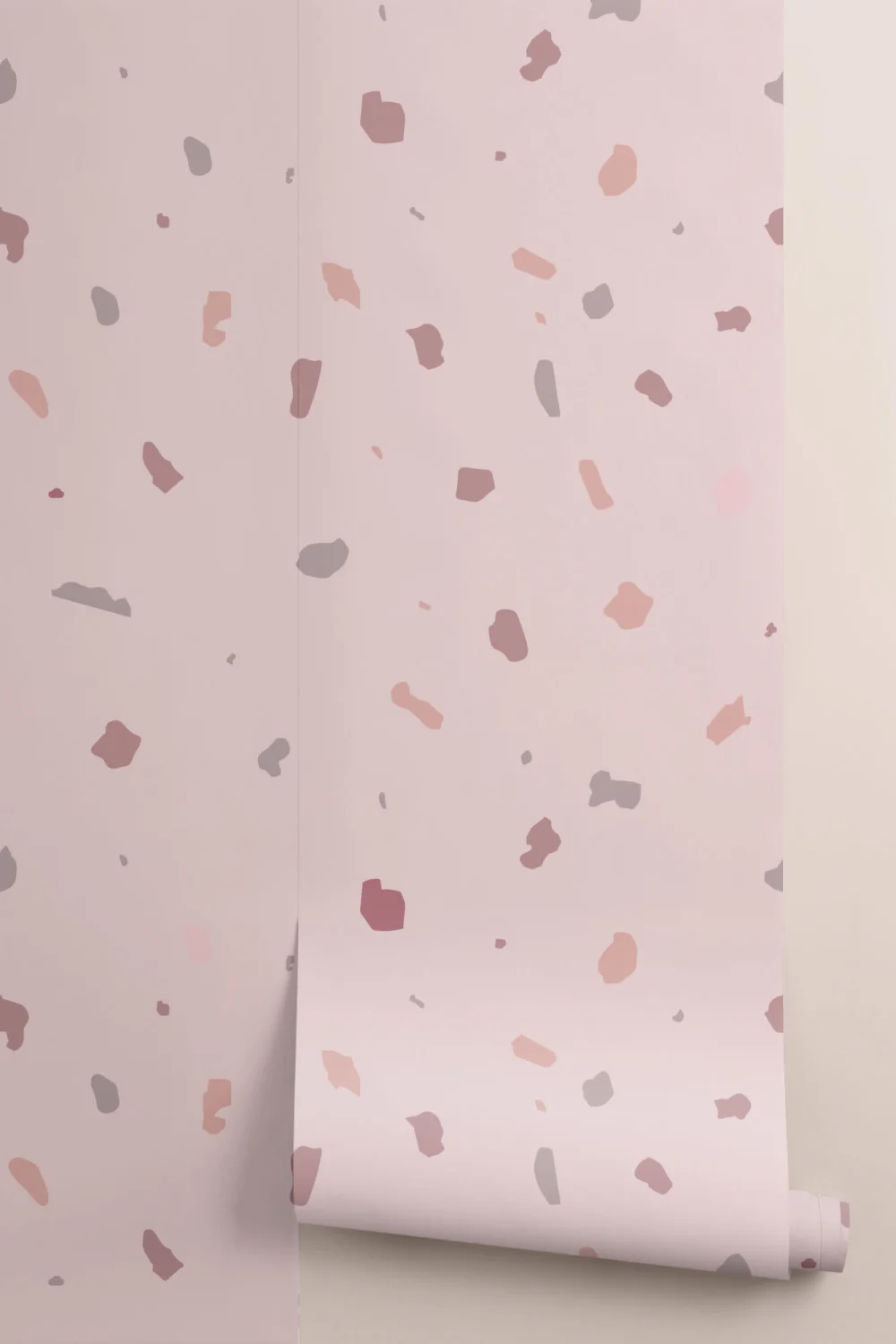 Dusky Pink Terrazzo Wallpaper Mural