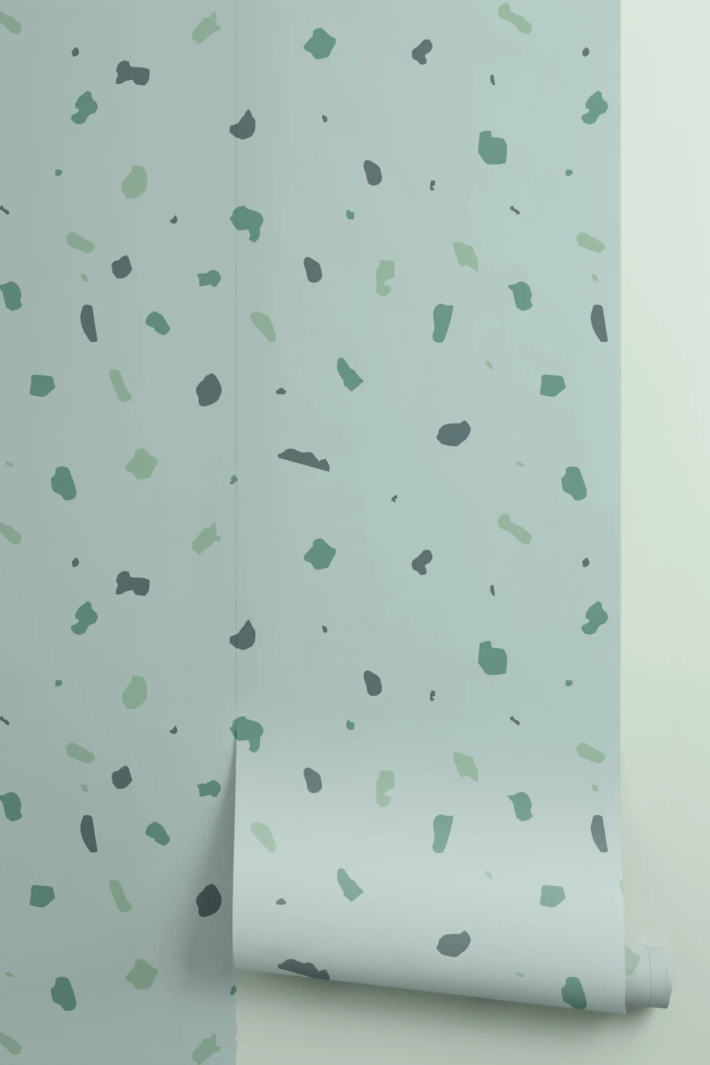 Green Terrazzo Wallpaper Mural