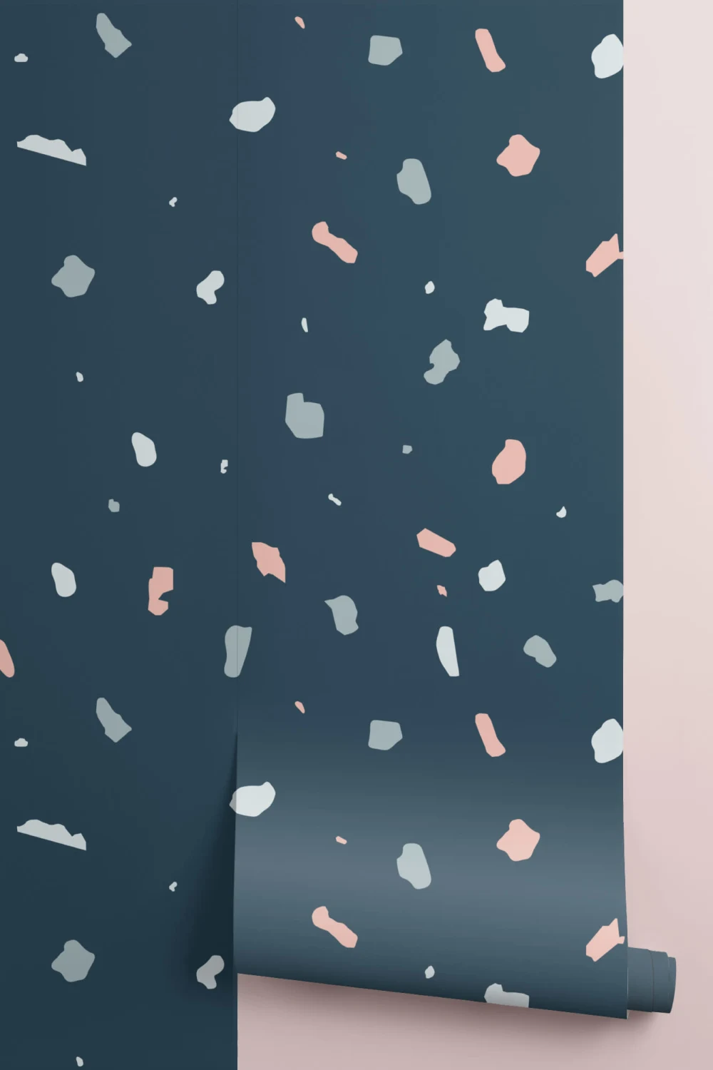 Dark Terrazzo Wallpaper Mural