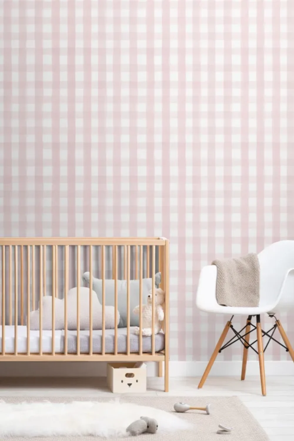 Pink Gingham Wallpaper
