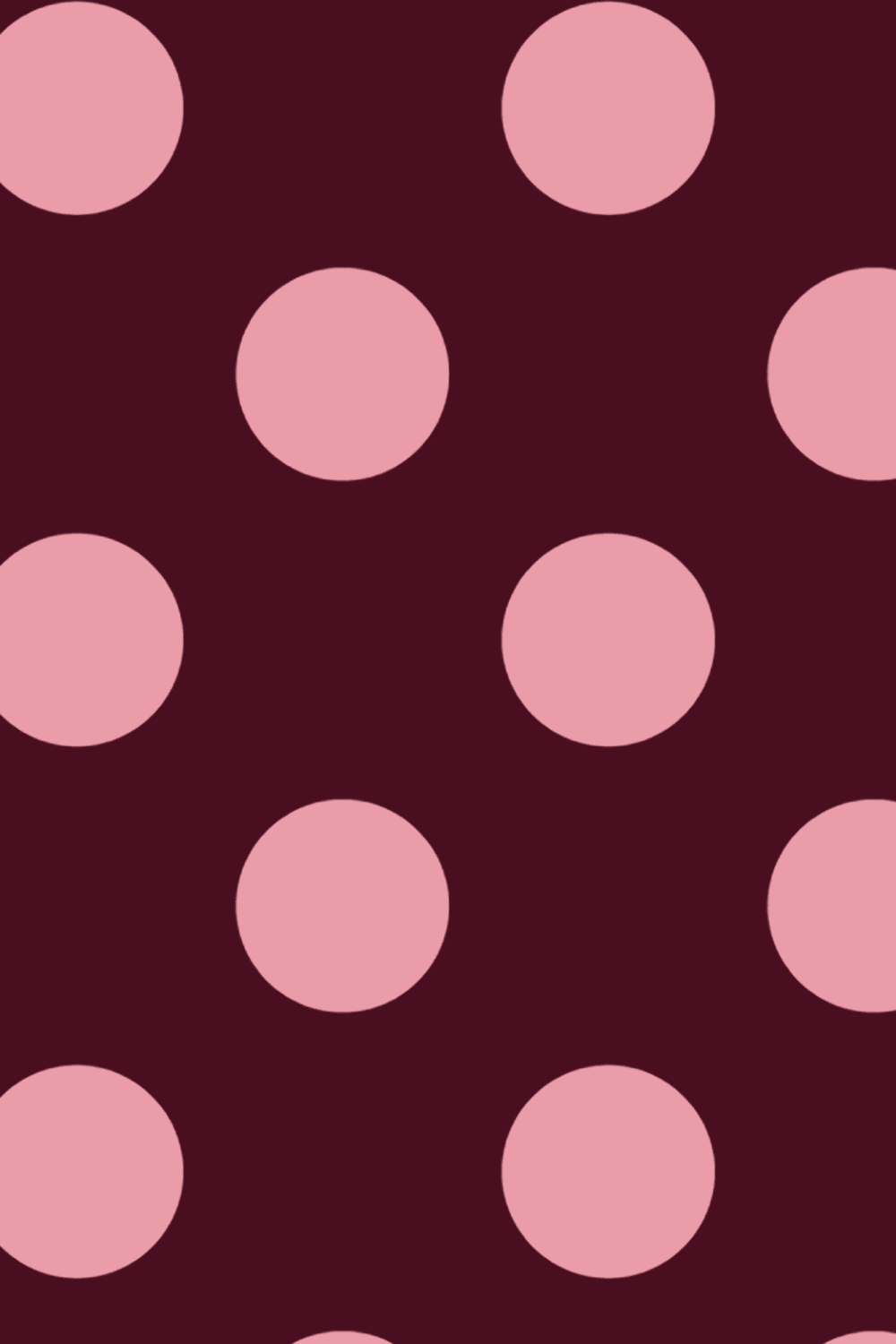 Burgundy And Pink Polka Dot Pattern Wall Mural