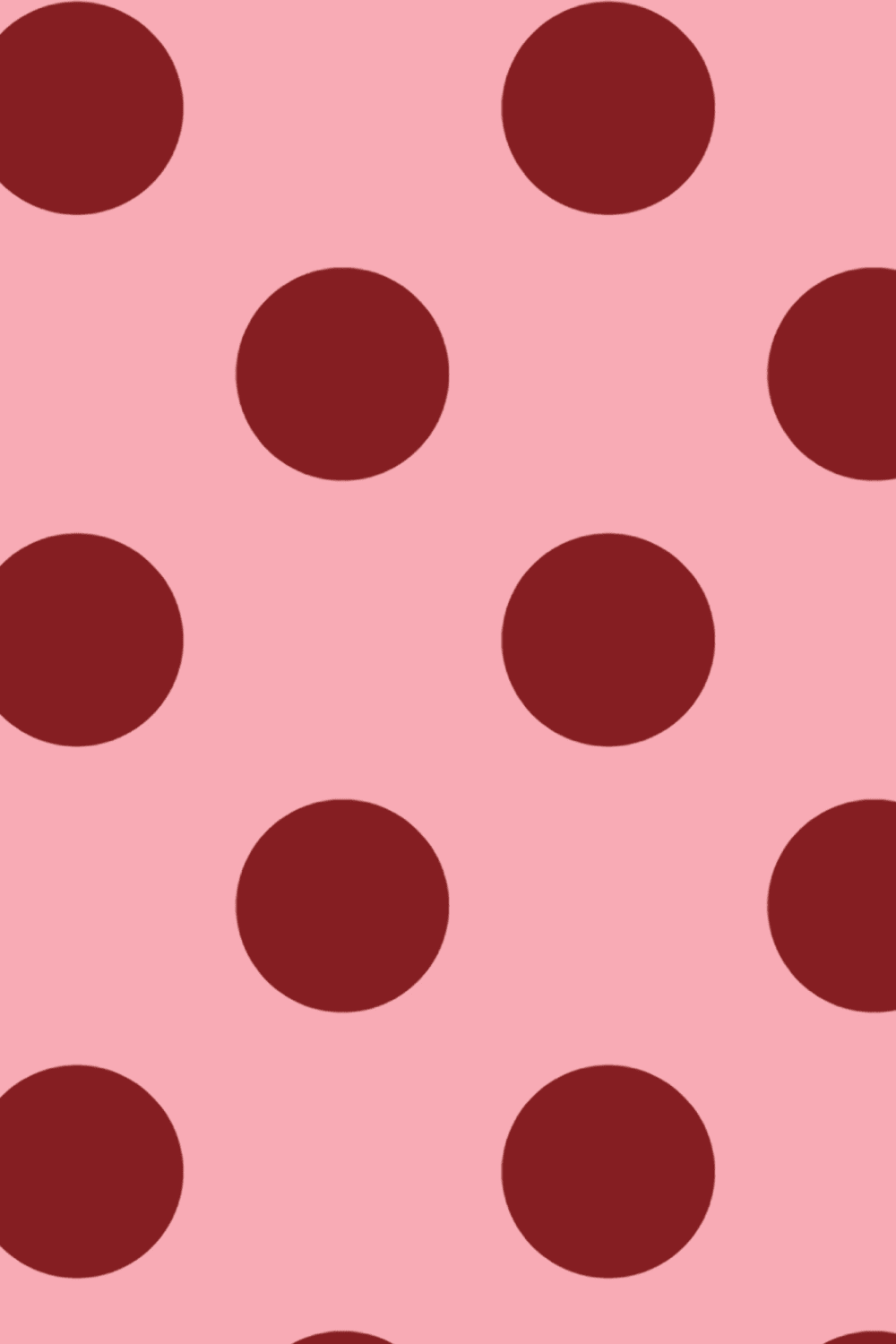 Pink And Red Polka Dot Pattern Wall Mural