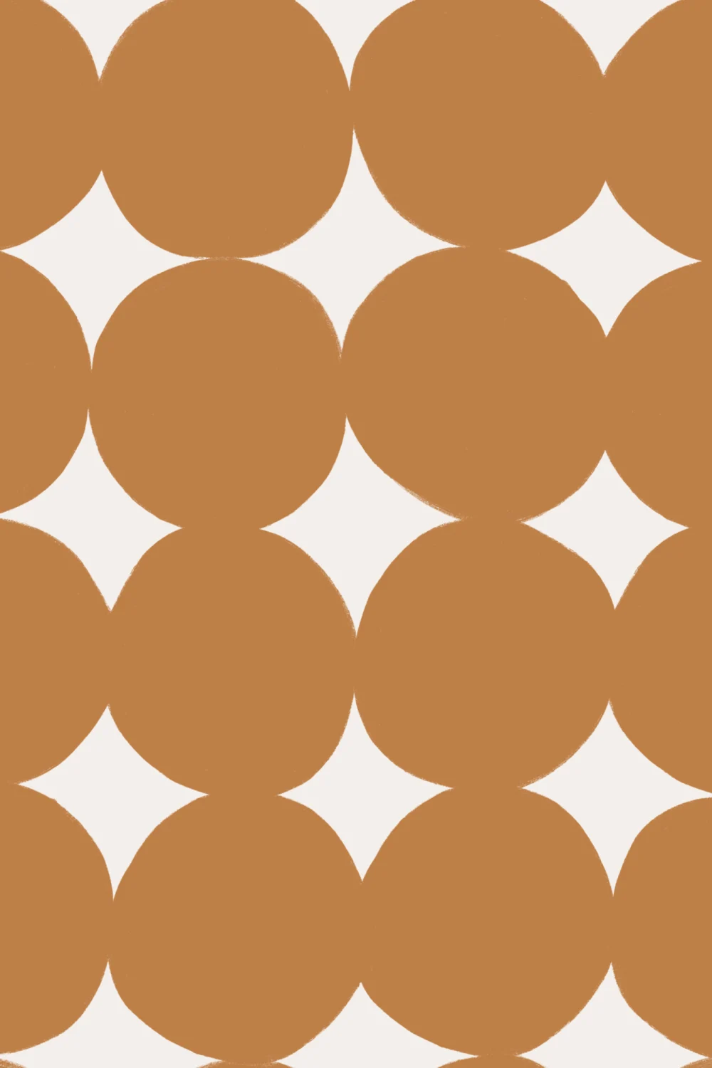 Orange Geometric Retro Pattern Wallpaper Mural