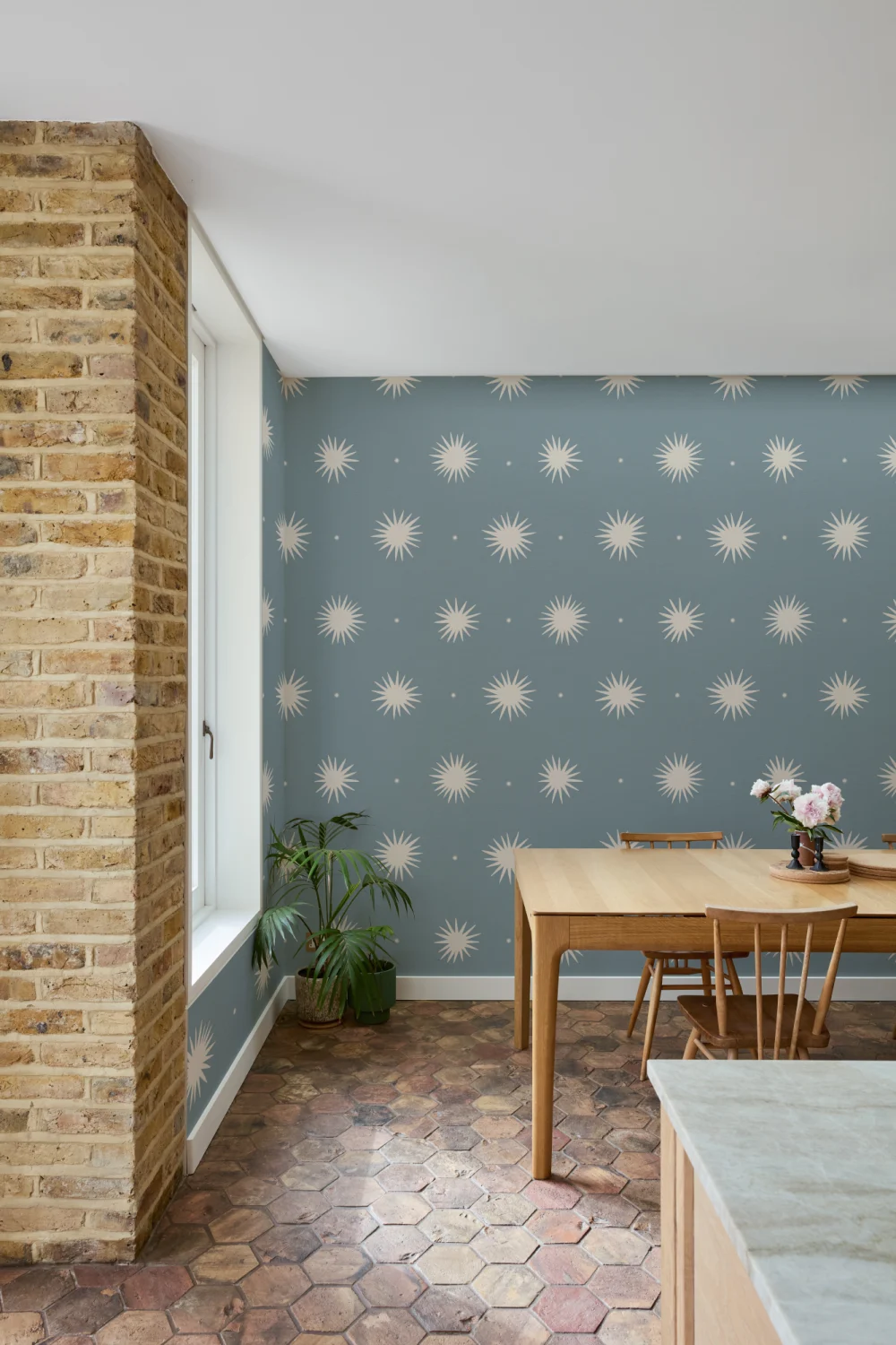 Blue Celestial Pattern Cosmic Atmosphere Mural
