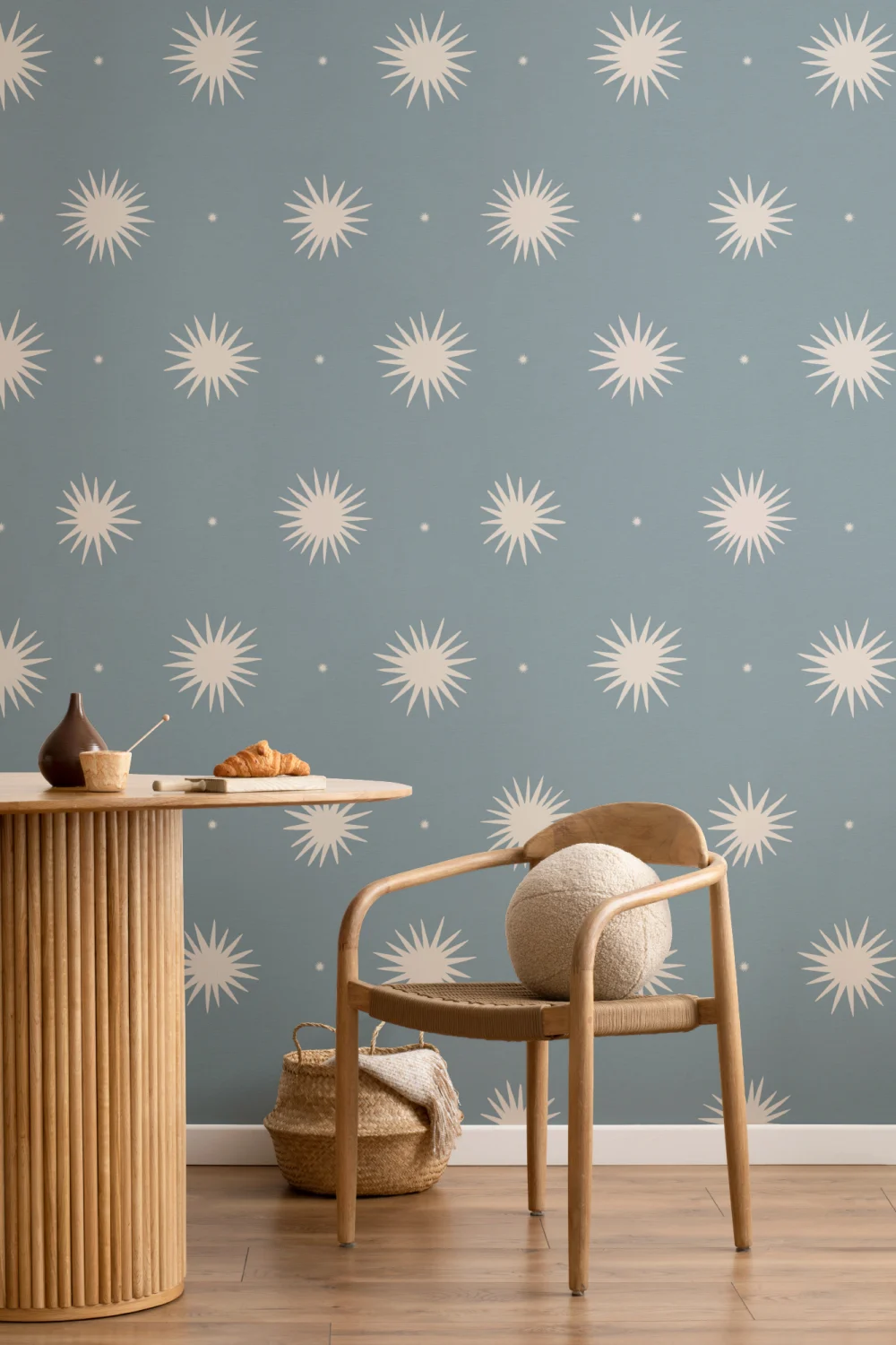 Blue Celestial Pattern Cosmic Atmosphere Mural