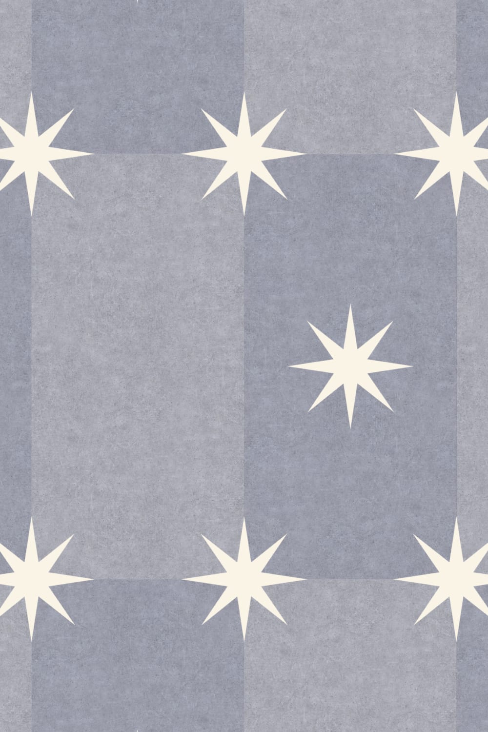 Sterling Blue Star Pattern Contemporary Kids Wall Mural