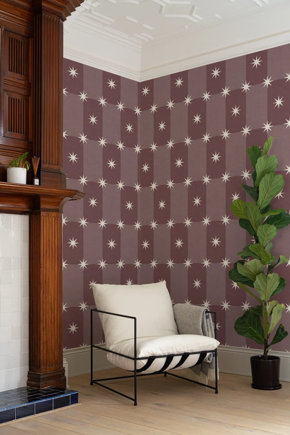 Sterling Pink Retro Checkered Pattern Mural