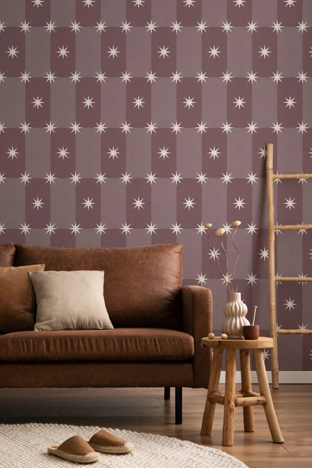 Sterling Pink Retro Checkered Pattern Mural