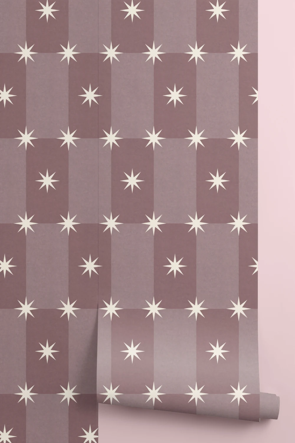 Sterling Pink Retro Checkered Pattern Mural
