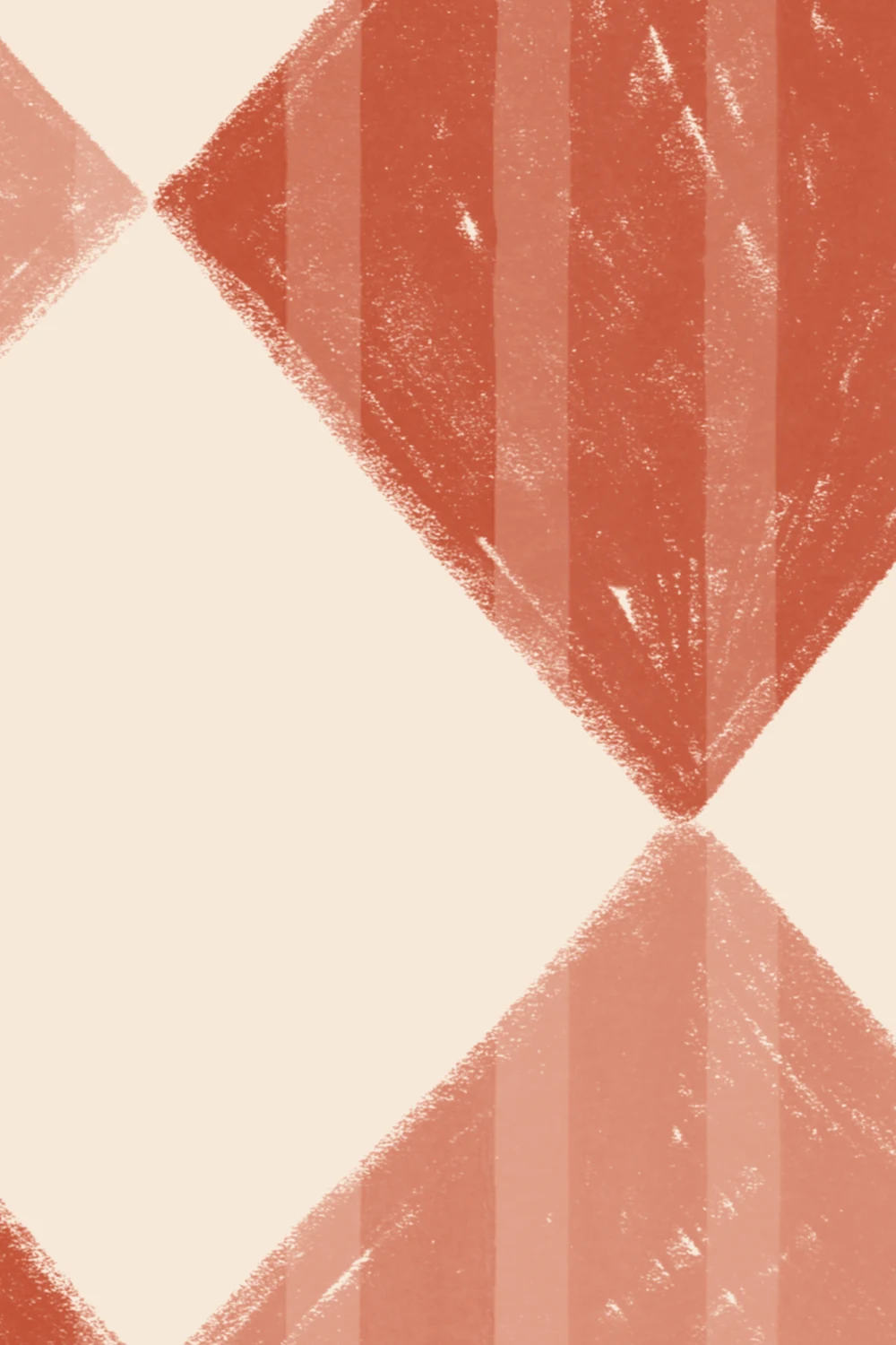 Red Stripe Harlequin Mural