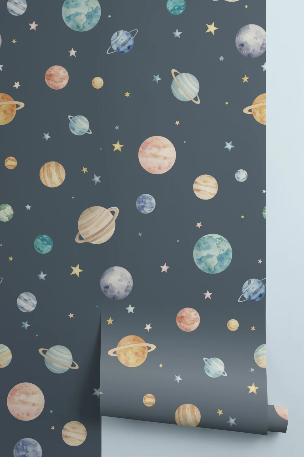 Kids' Multicolor Adventure Planetary Cosmos Wall Mural