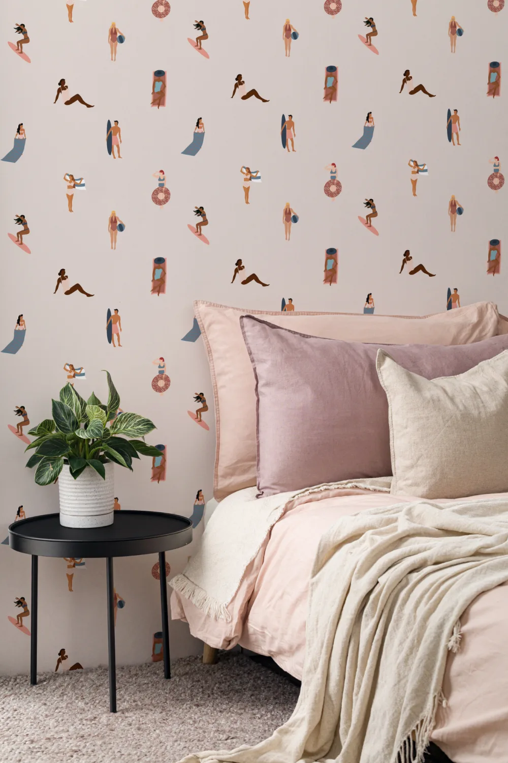 Cream Beach Life Seaside Repeat Pattern Wallpaper