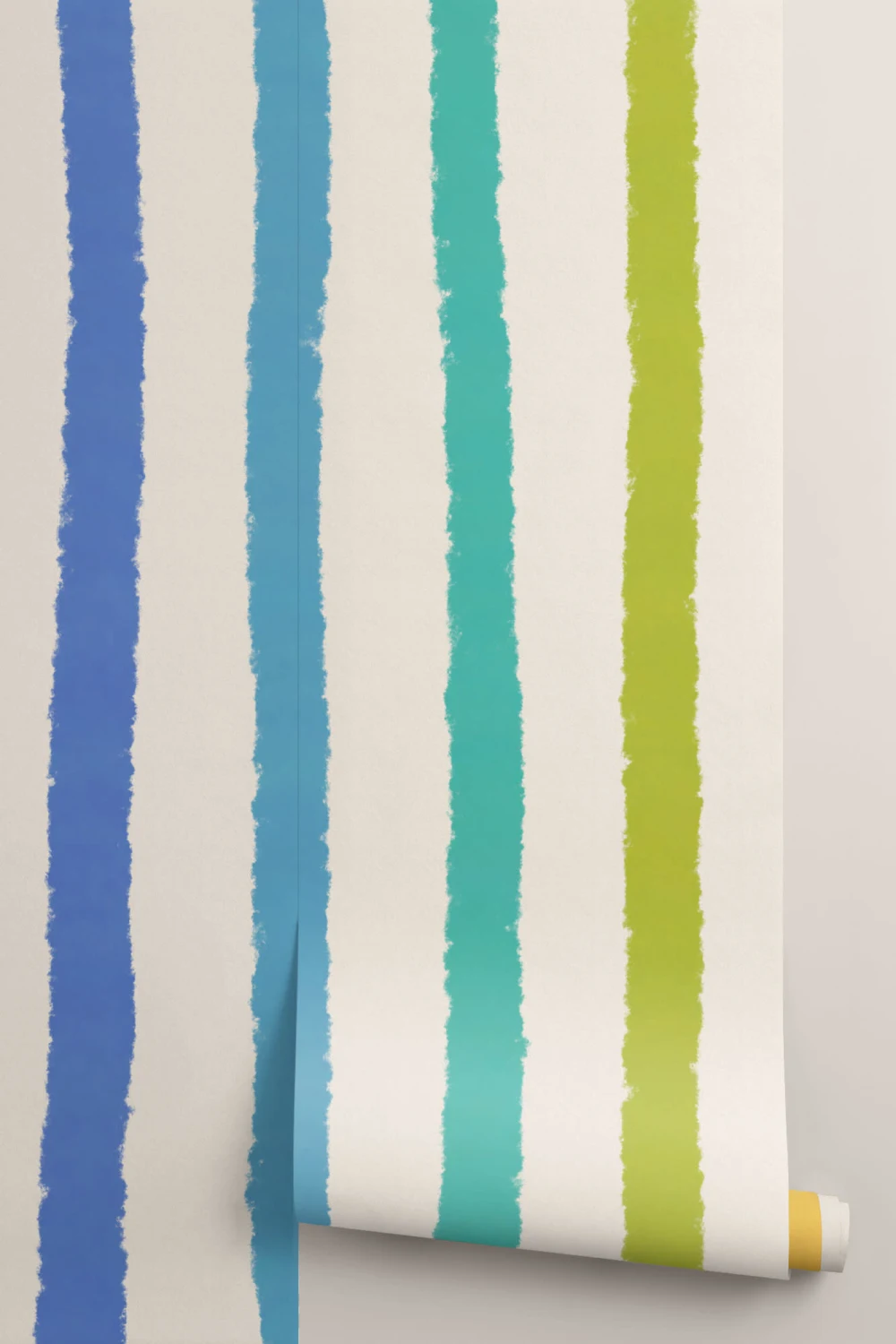 Textured Crayon Rainbow Stripes Wallpaper Mural