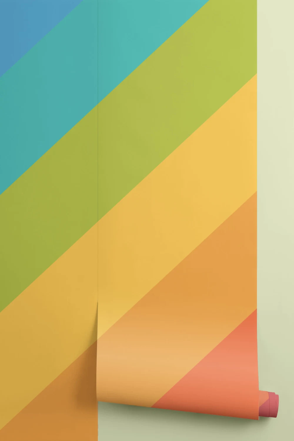 Bold Rainbow Stripe Wallpaper Mural