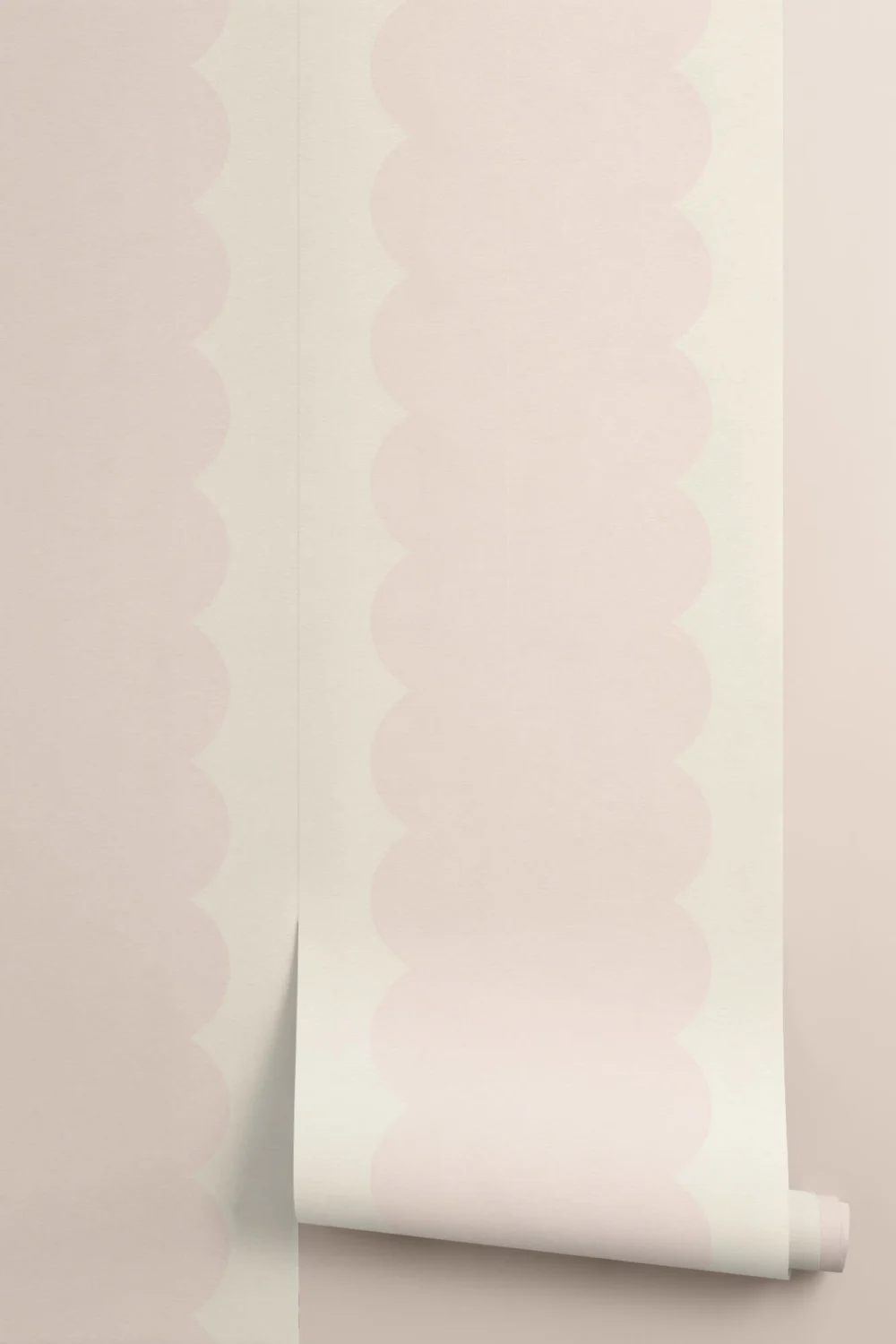 Pastel Roze Geschulpte Strepen Muurschildering