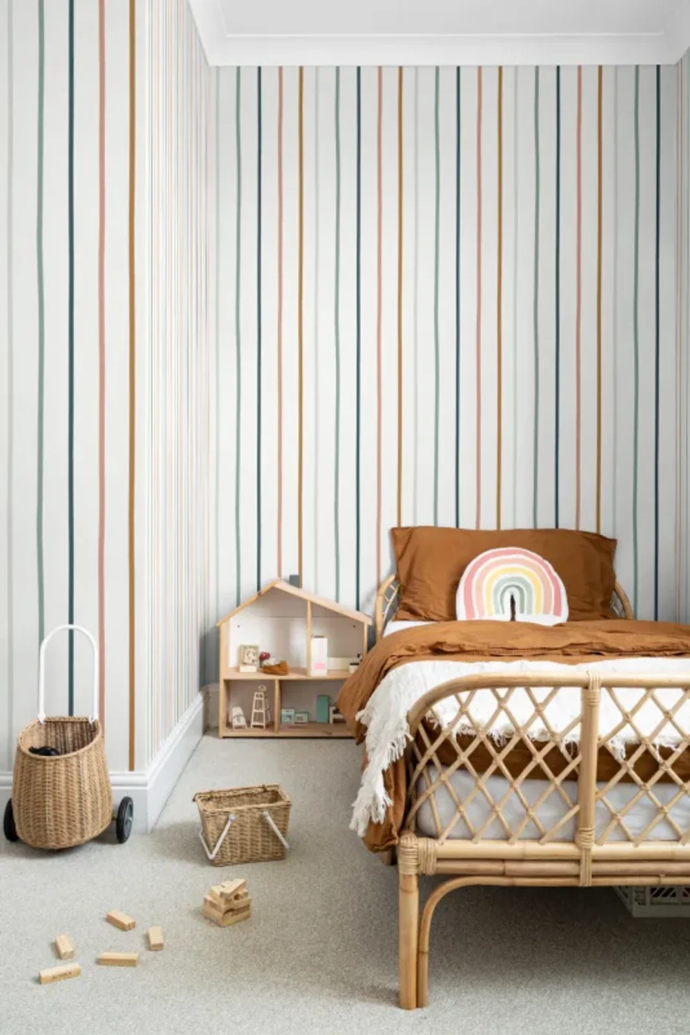Earthy Vertical Rainbow Wallpaper