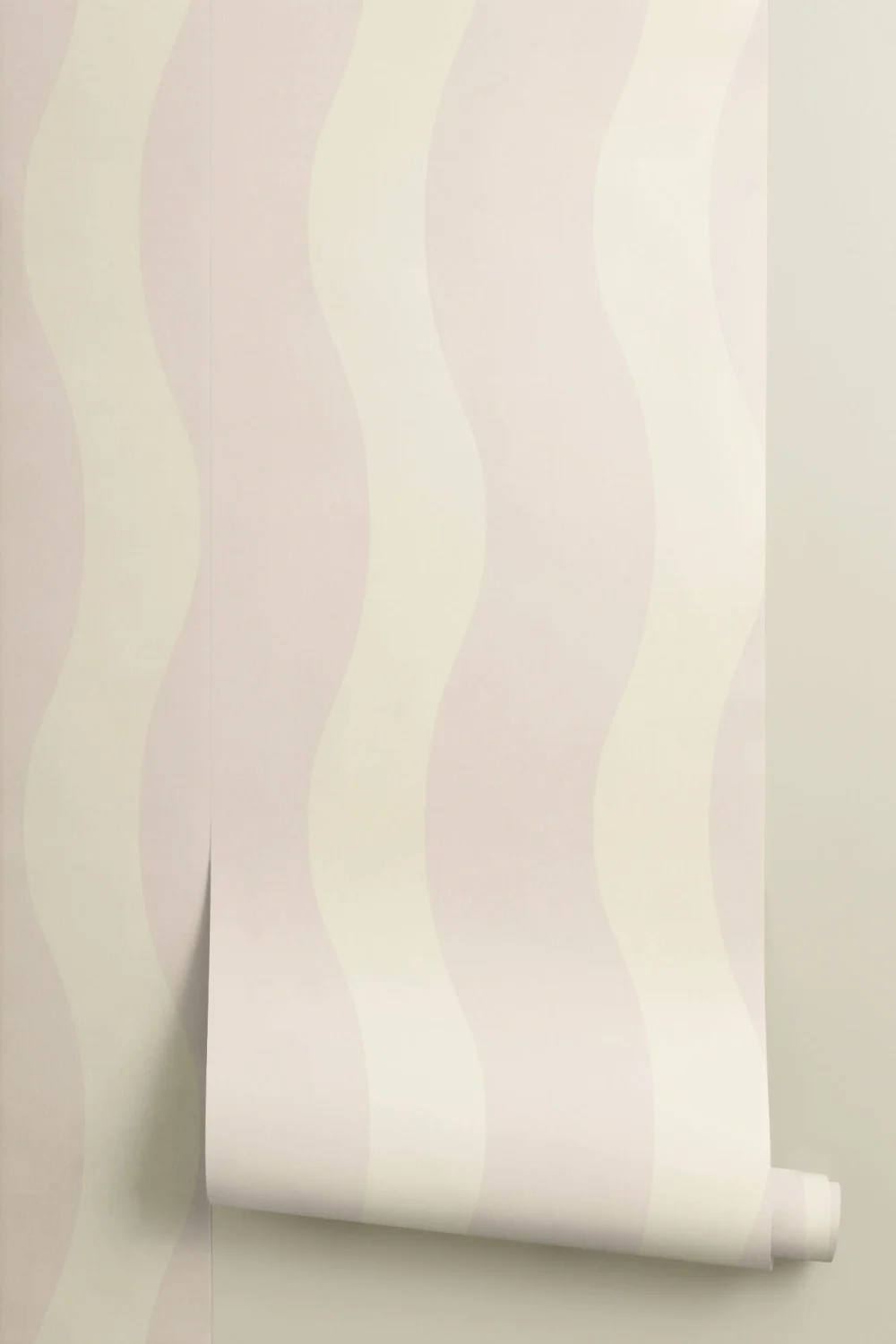 Wavy Neutral Stripes Repeat Pattern Wallpaper