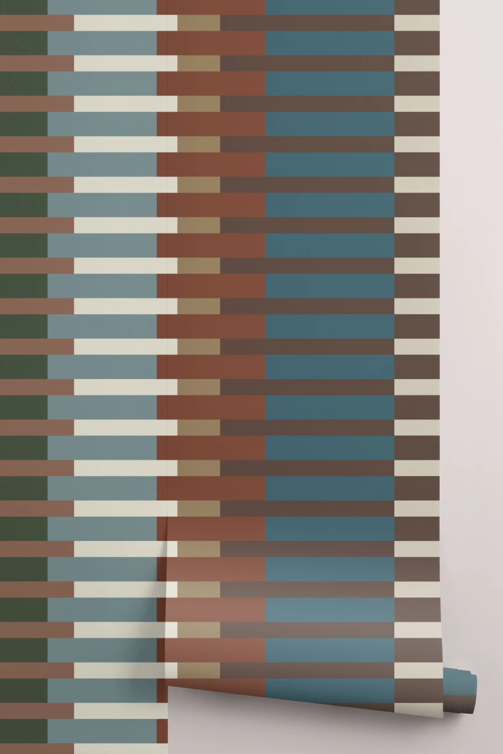Multicolor cu dungi Retro Mid-Century Modern murale