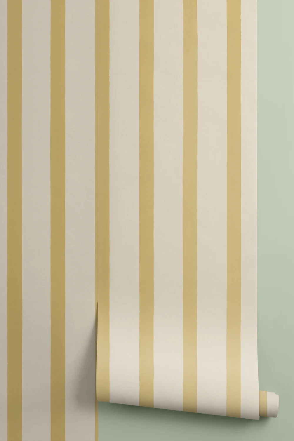 Warm Yellow Striped Pattern Mural For Vibrant Spaces