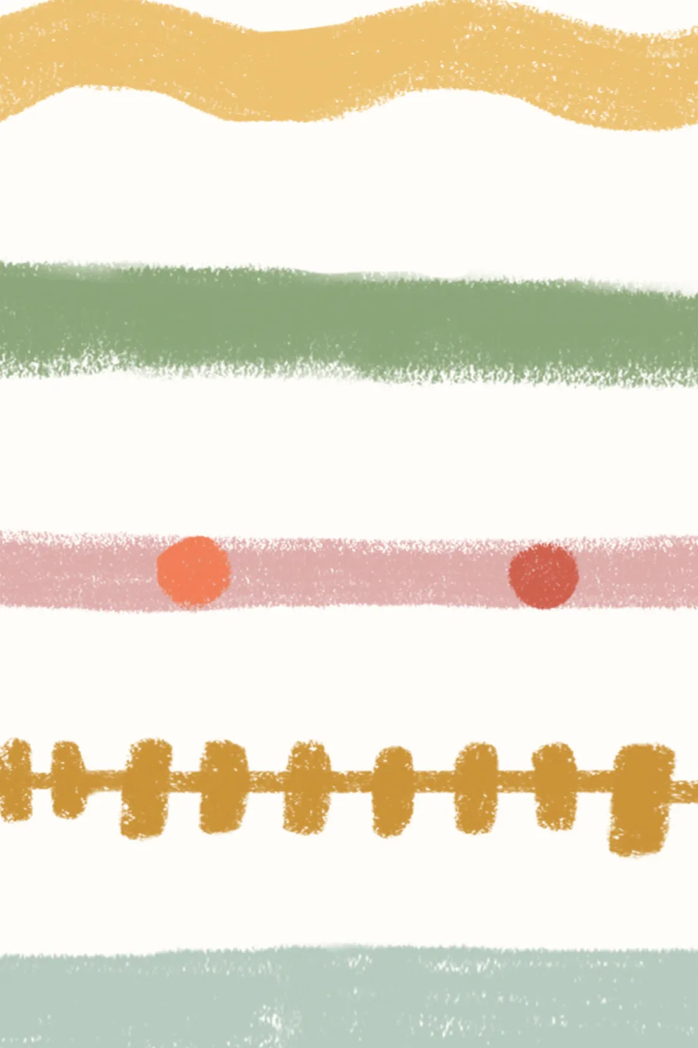 Multicolor Stripes Retro Pattern Mural for Playful Spaces