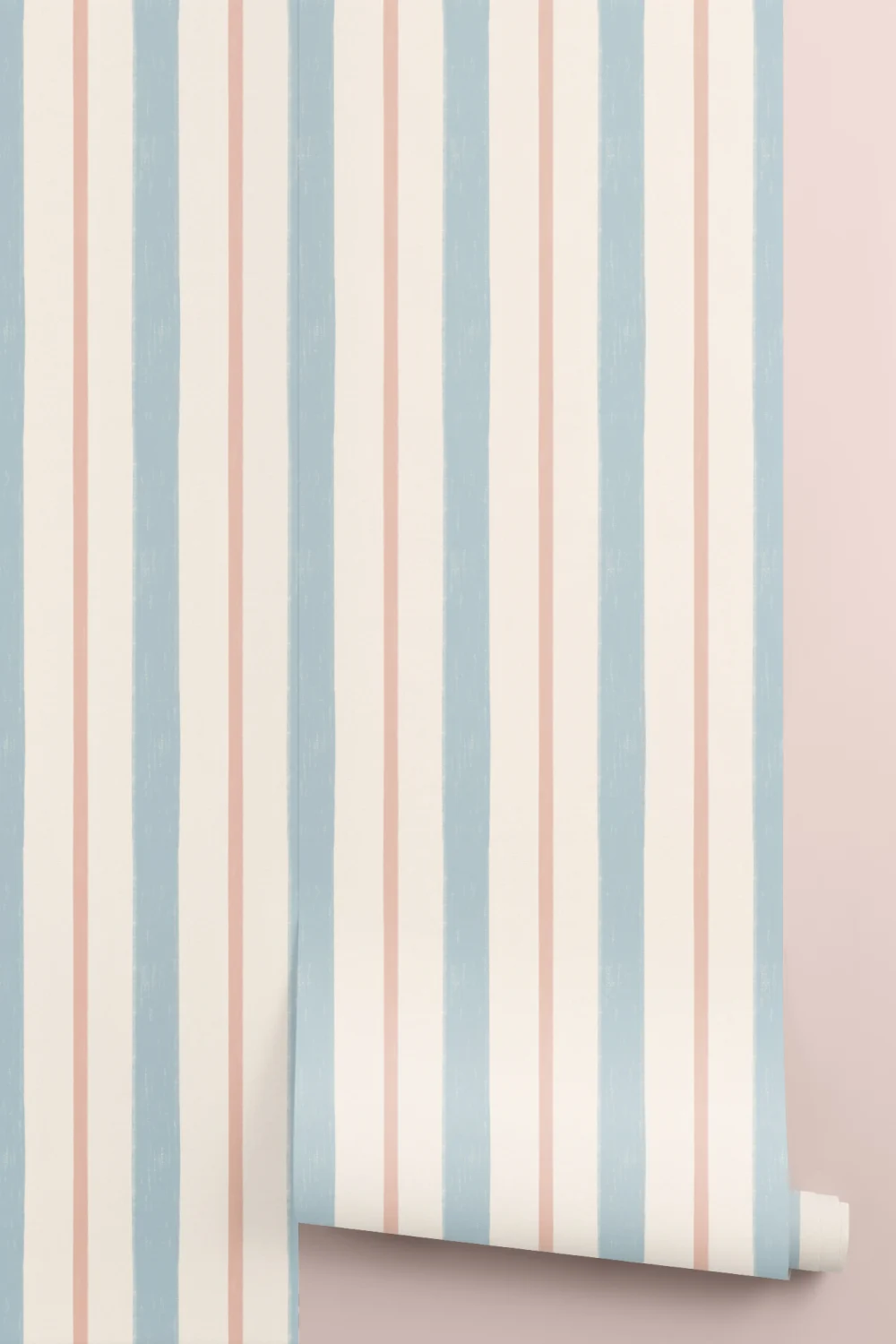 Blue Striped Pattern Wallpaper For Contemporary Atmosphere Mural