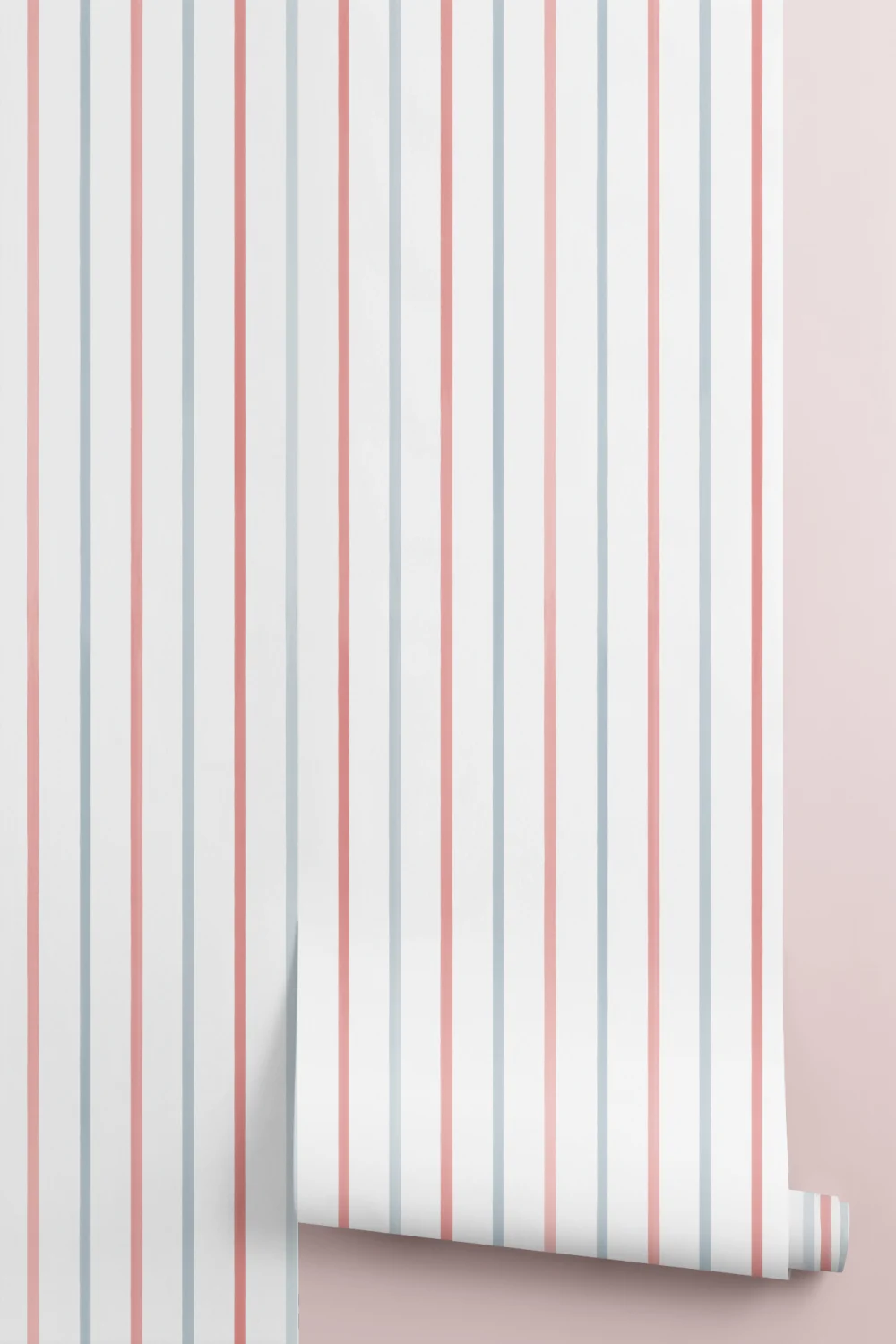 Red And Blue Striped Nautical Kids' Mural