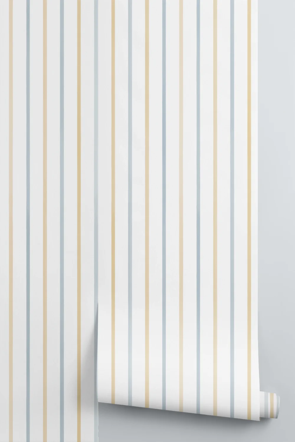Yellow Striped Pattern Contemporary Nautical Vibe Mural