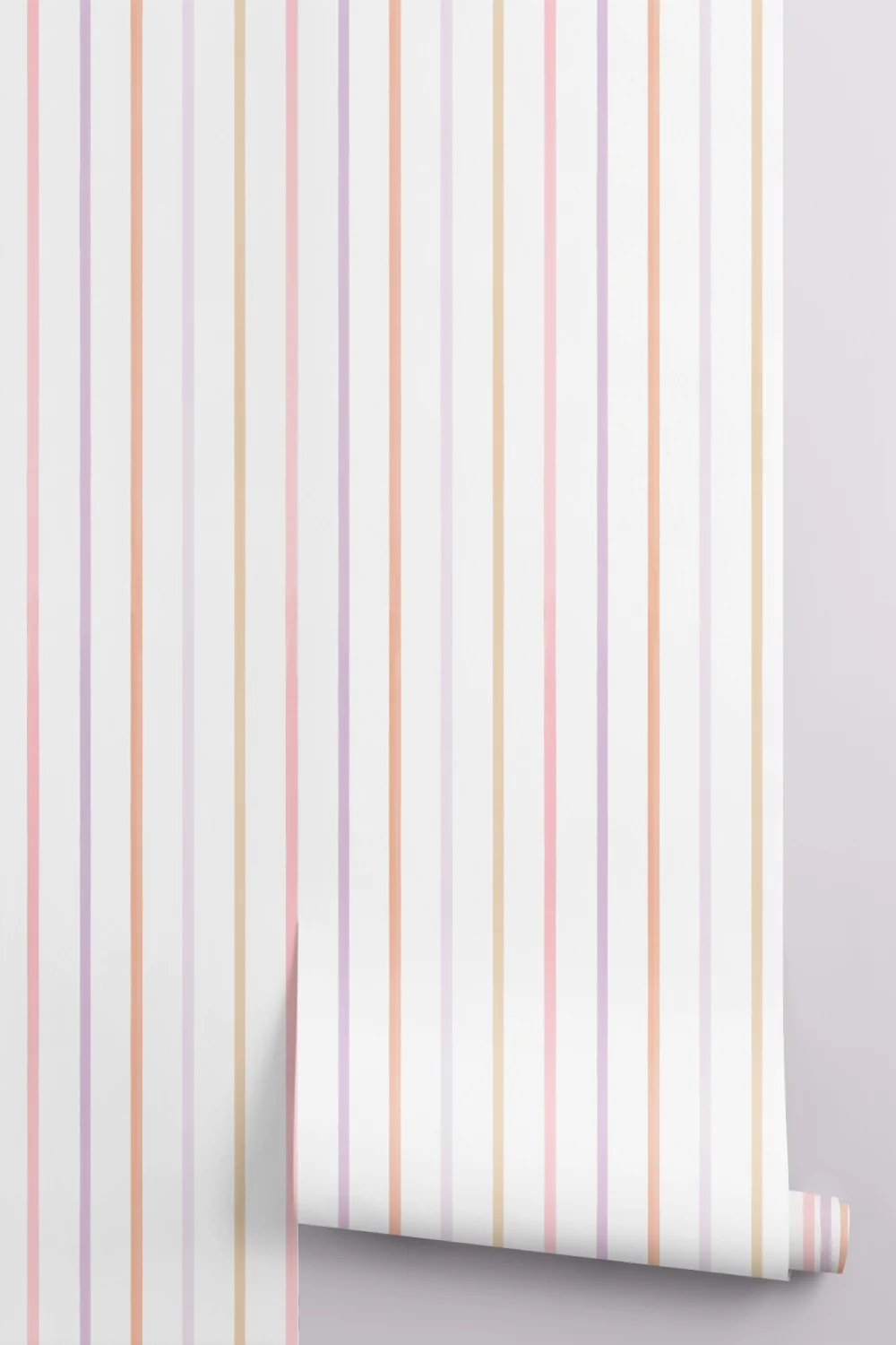 Pastel Striped Minimalist Contemporary Mural For Serenity Vibes