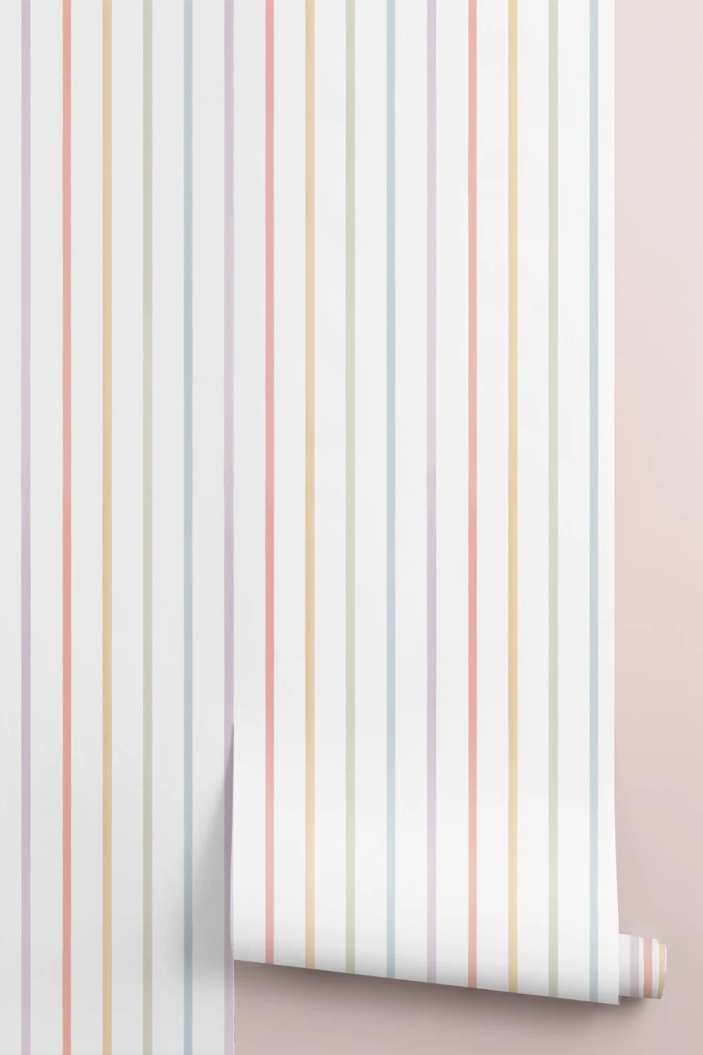 Multicolor Striped Kids’ Pattern Mural for Playful Spaces