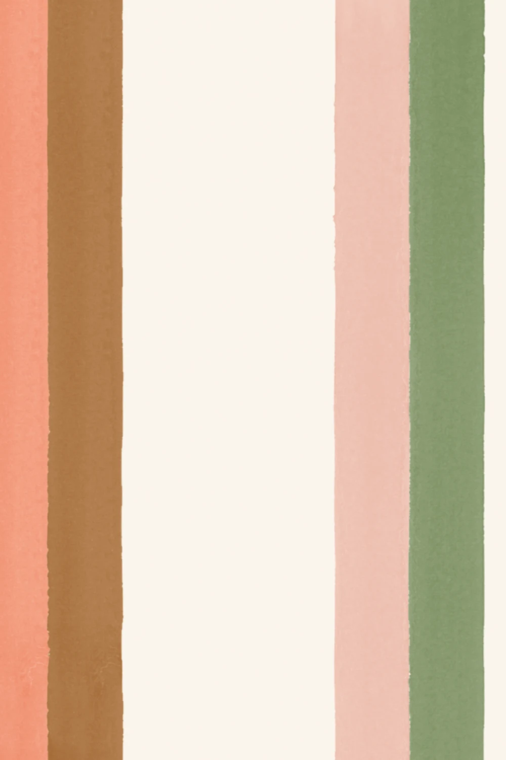Hand Painted Retro Vertical Stripes Mural