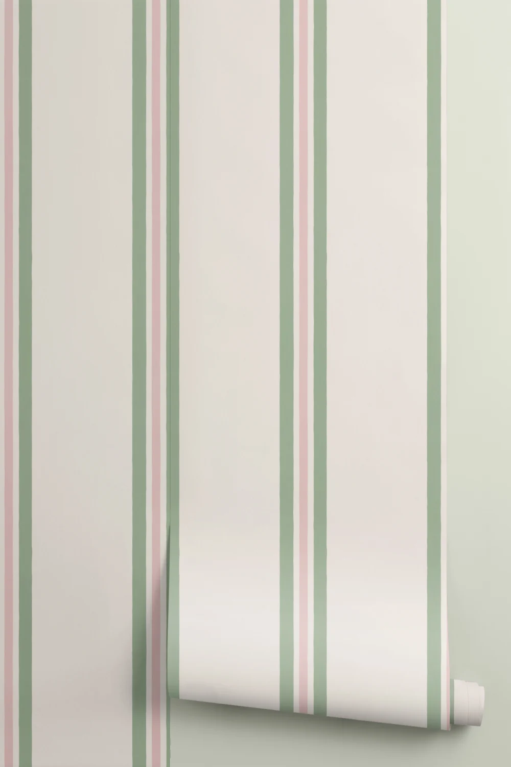 Papel de parede de riscas de lápis com contraste verde