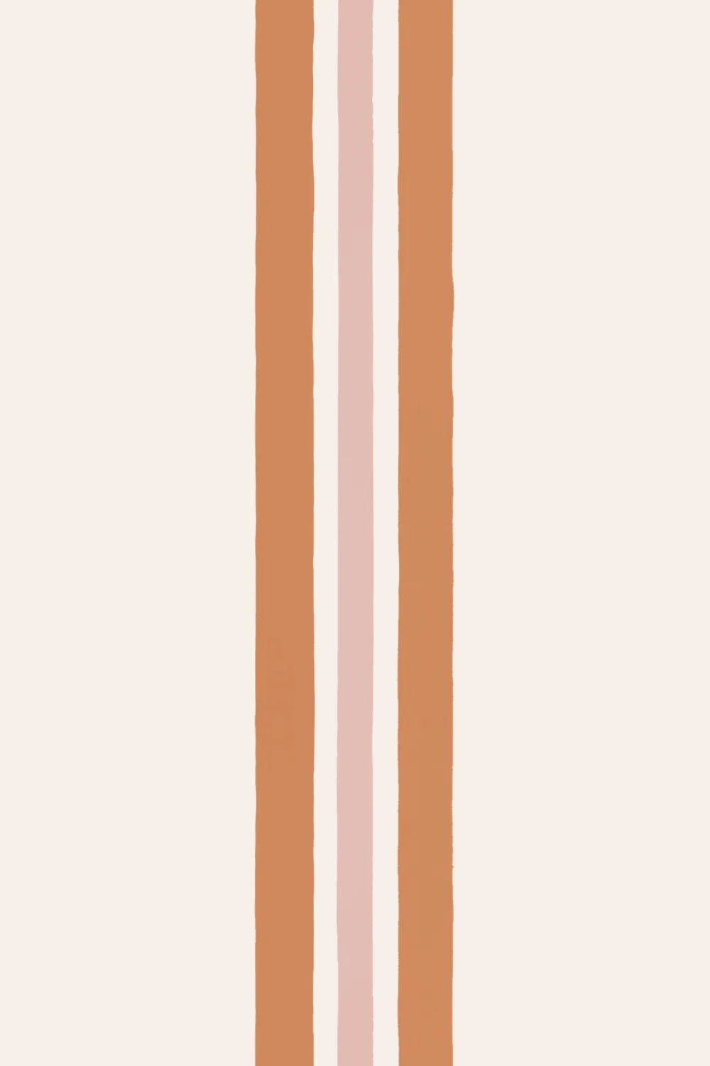 Orange Contrast Pencil Stripes Wallpaper
