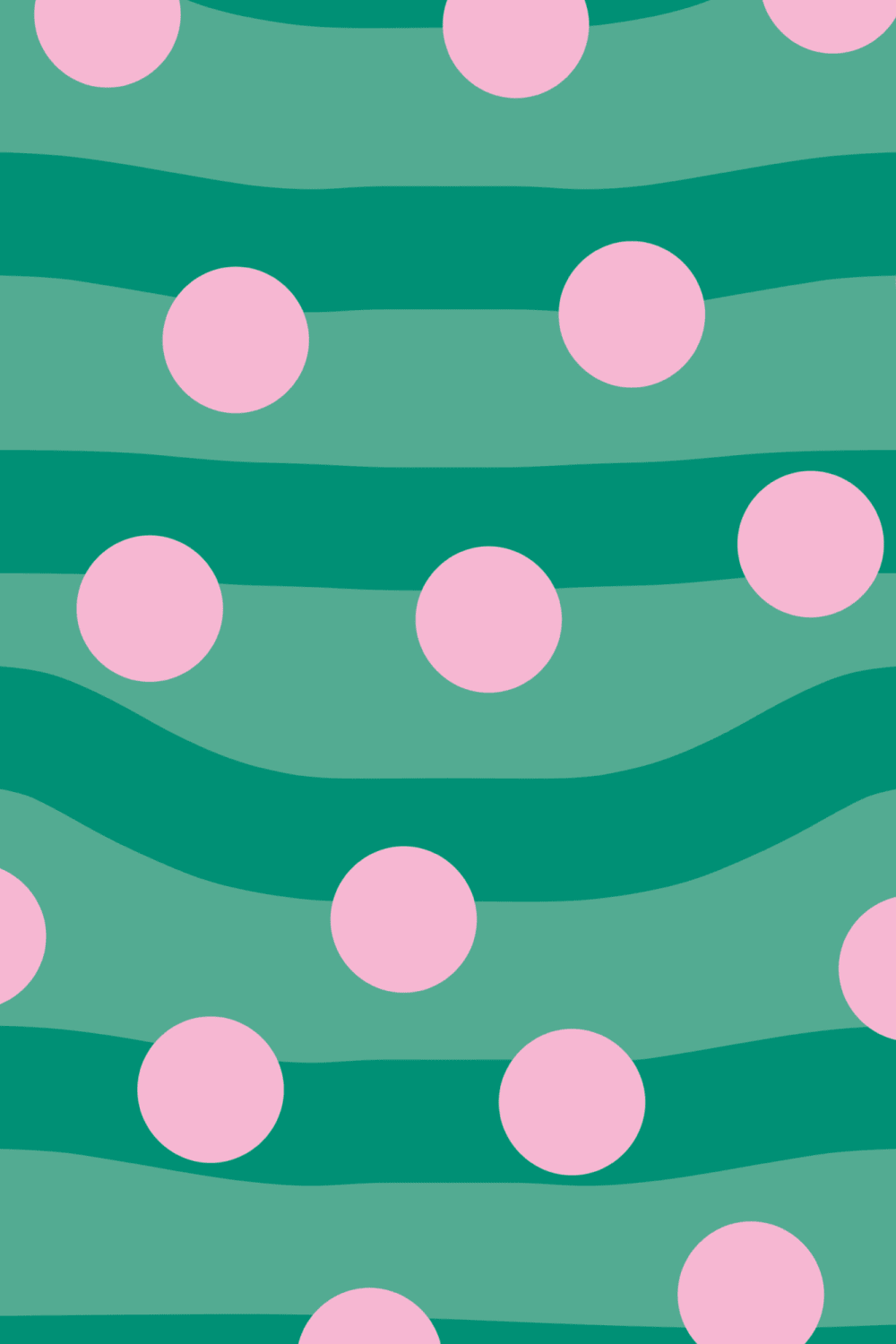 Elizabeth Olwen Polka Pop tummanvihreä seinämaalaus