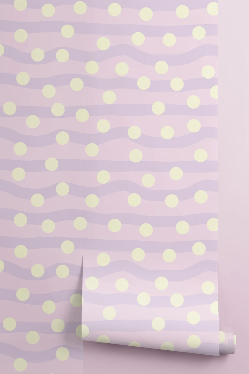 Elizabeth Olwen Polka Pop lila seinämaalaus